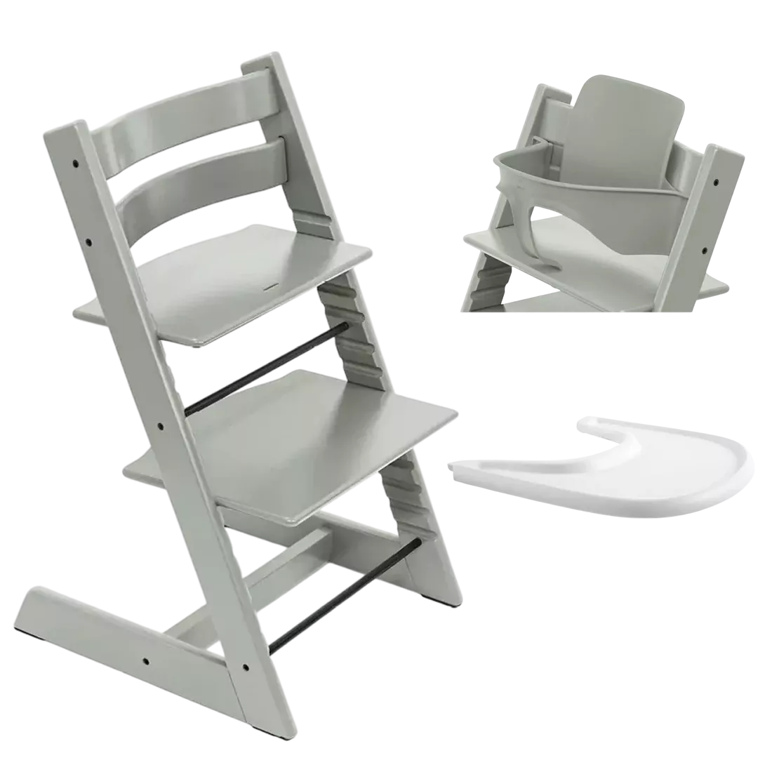 Stokke Tripp Trapp - zestaw z tacką i Baby Set | Glacier Green