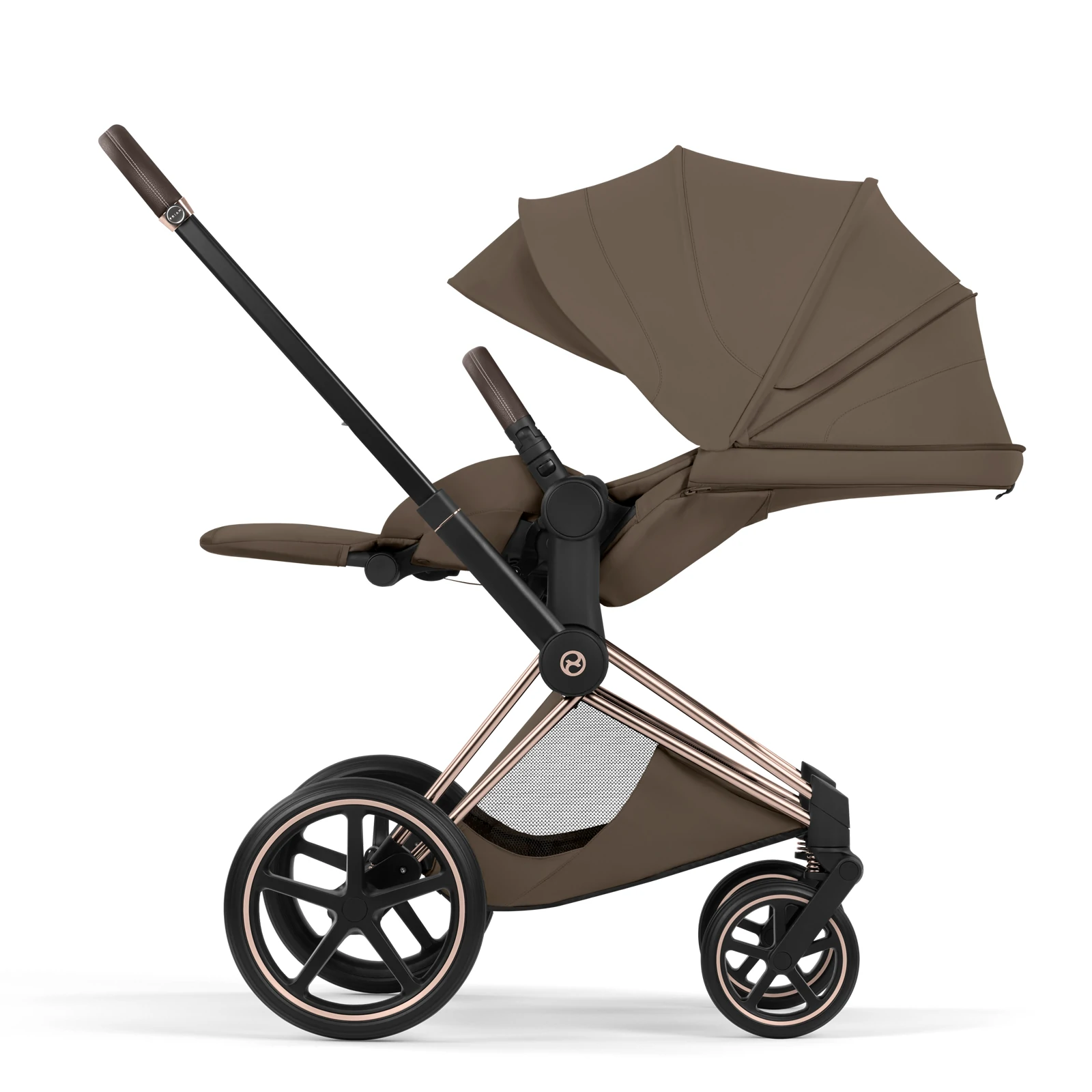 Cybex Priam 5.0 - wózek 4w1 | Coconut Brown - Rosegold (Style)