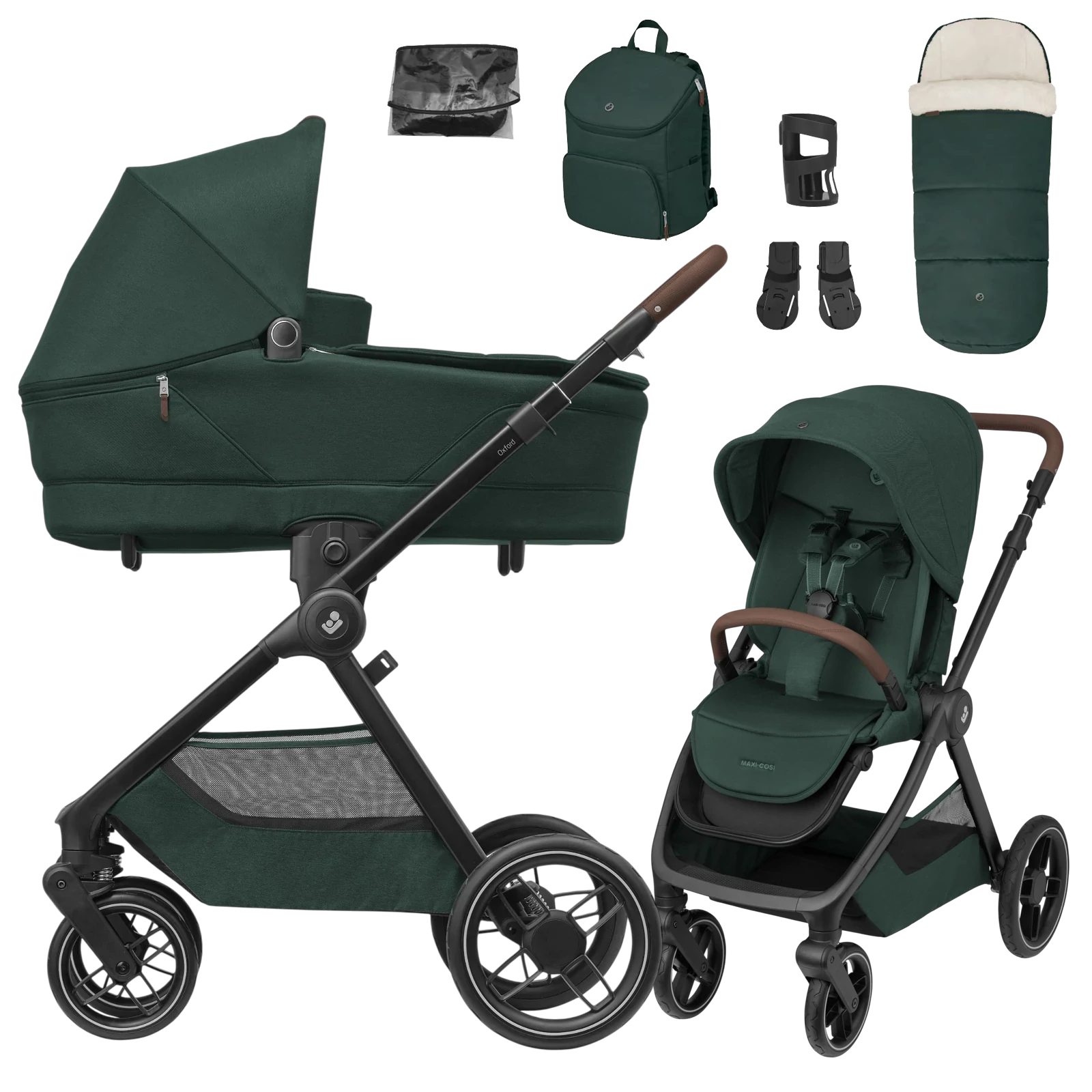 Maxi-Cosi Oxford+ - wózek 2w1 | OUTLET | Twillic Green