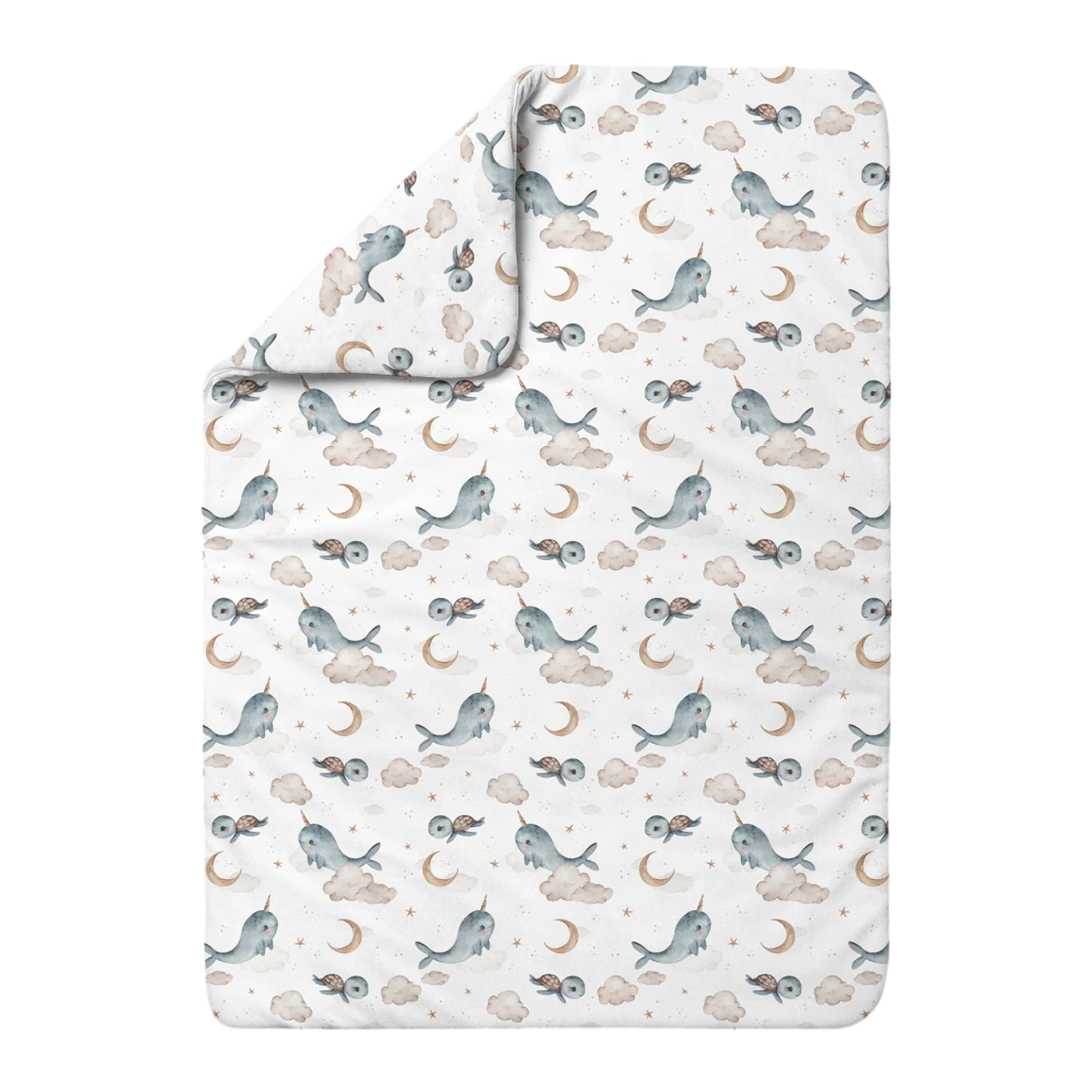 Bambusowa kołdra dziecięca Waldin 135x100 | Whale