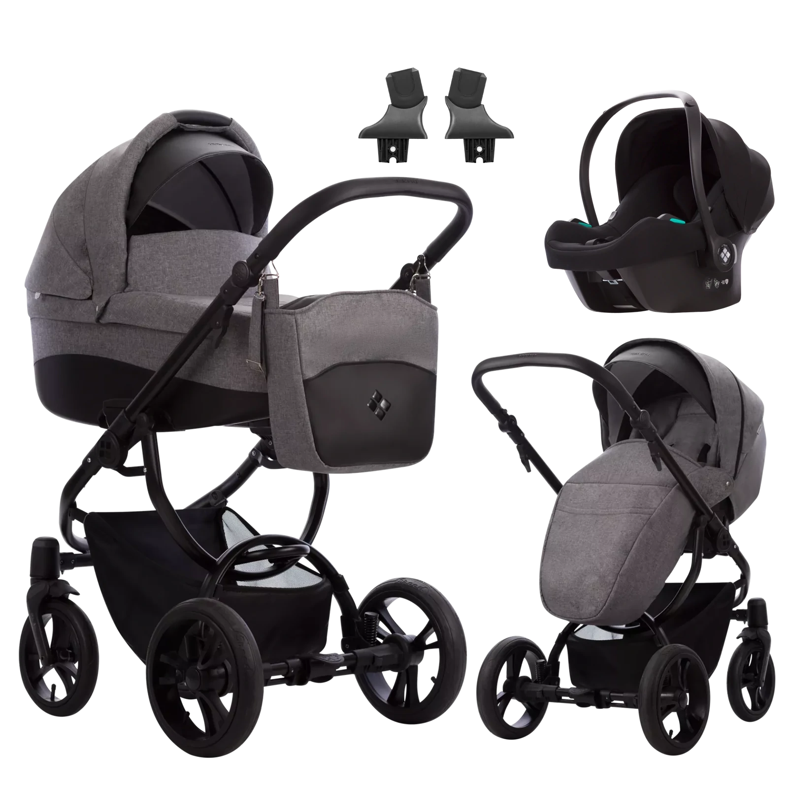 Bebetto Holland + Bebetto Cosmo 2.0 +GRATIS - 3w1 | 01 (Black Frame)