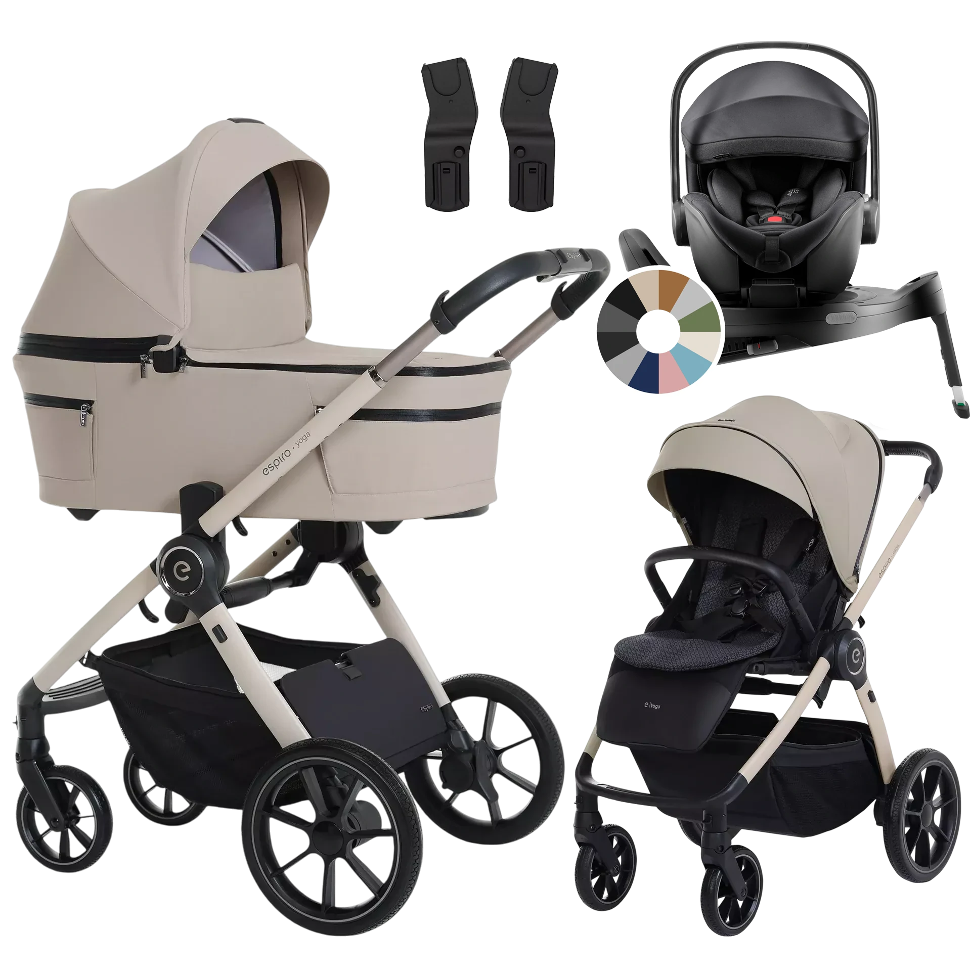 Espiro Yoga 2025 + Britax Römer Baby-Safe Pro + baza Vario 5Z +GRATIS - 4w1 | 119 Assana Lotos