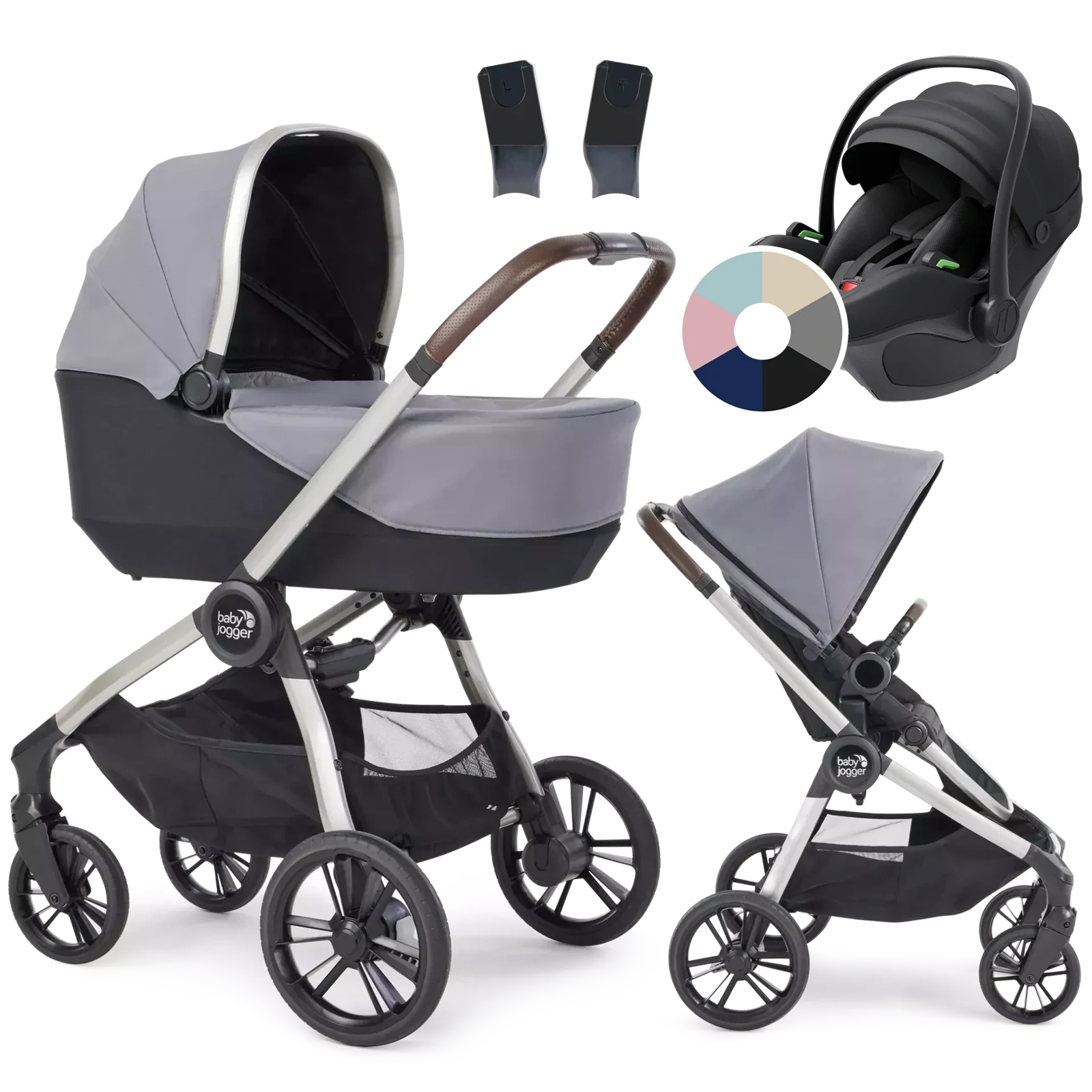 Baby Jogger City Sights + Avionaut Pixel 3 + GRATIS - 3w1 | Dark Slate