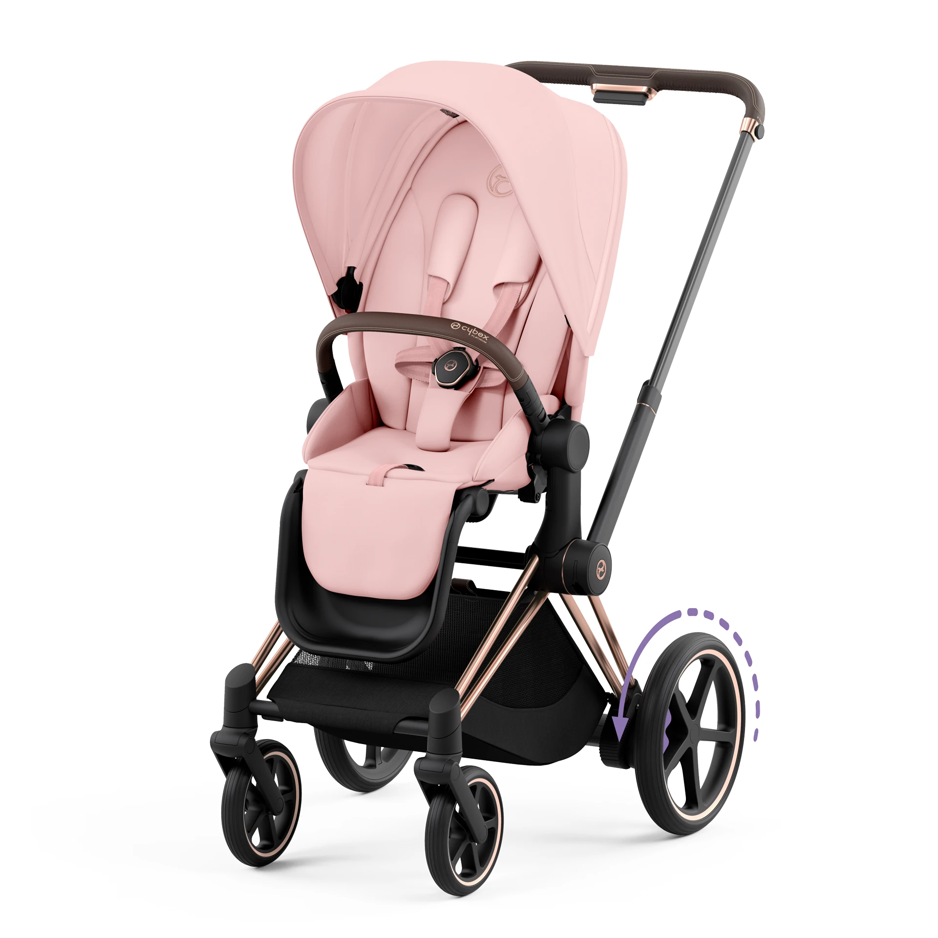 Cybex e-Priam 4.0 - 2w1 | Peach Pink (Rosegold Frame)