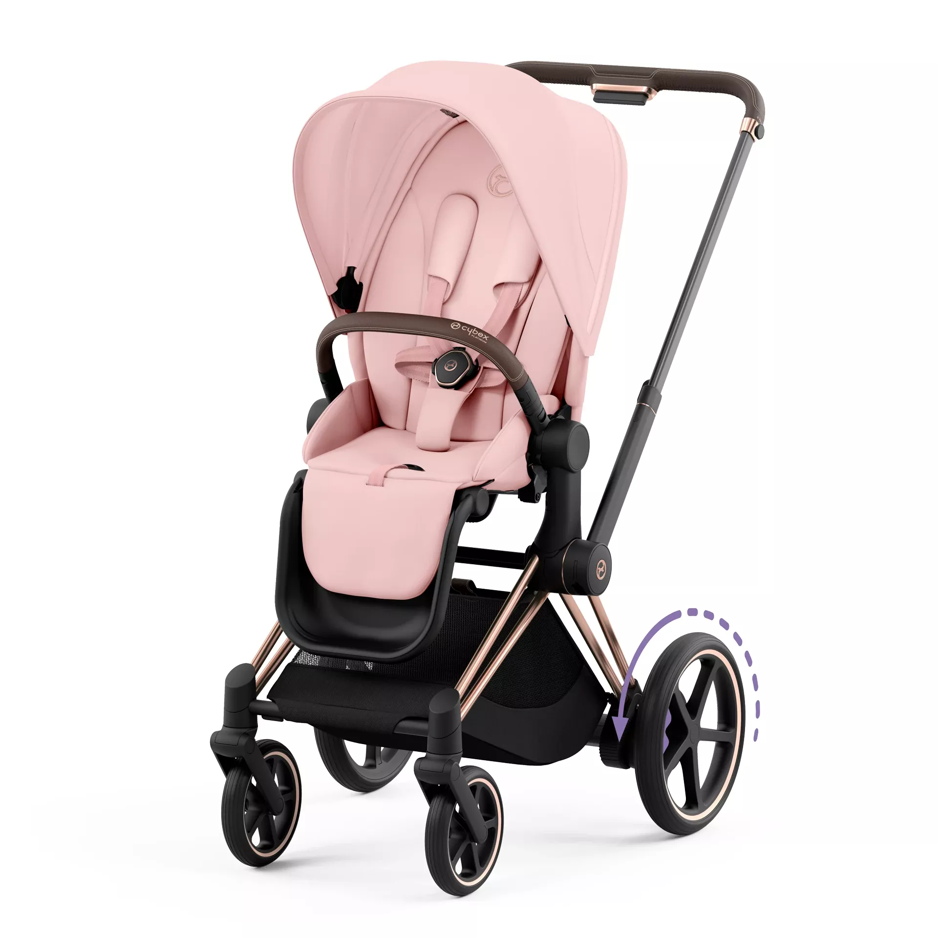 Cybex e-Priam 4.0 - 2w1 | Peach Pink (Rosegold Frame) Cybex e-Priam 4.0 - 2w1 | Peach Pink (Rosegold Frame)