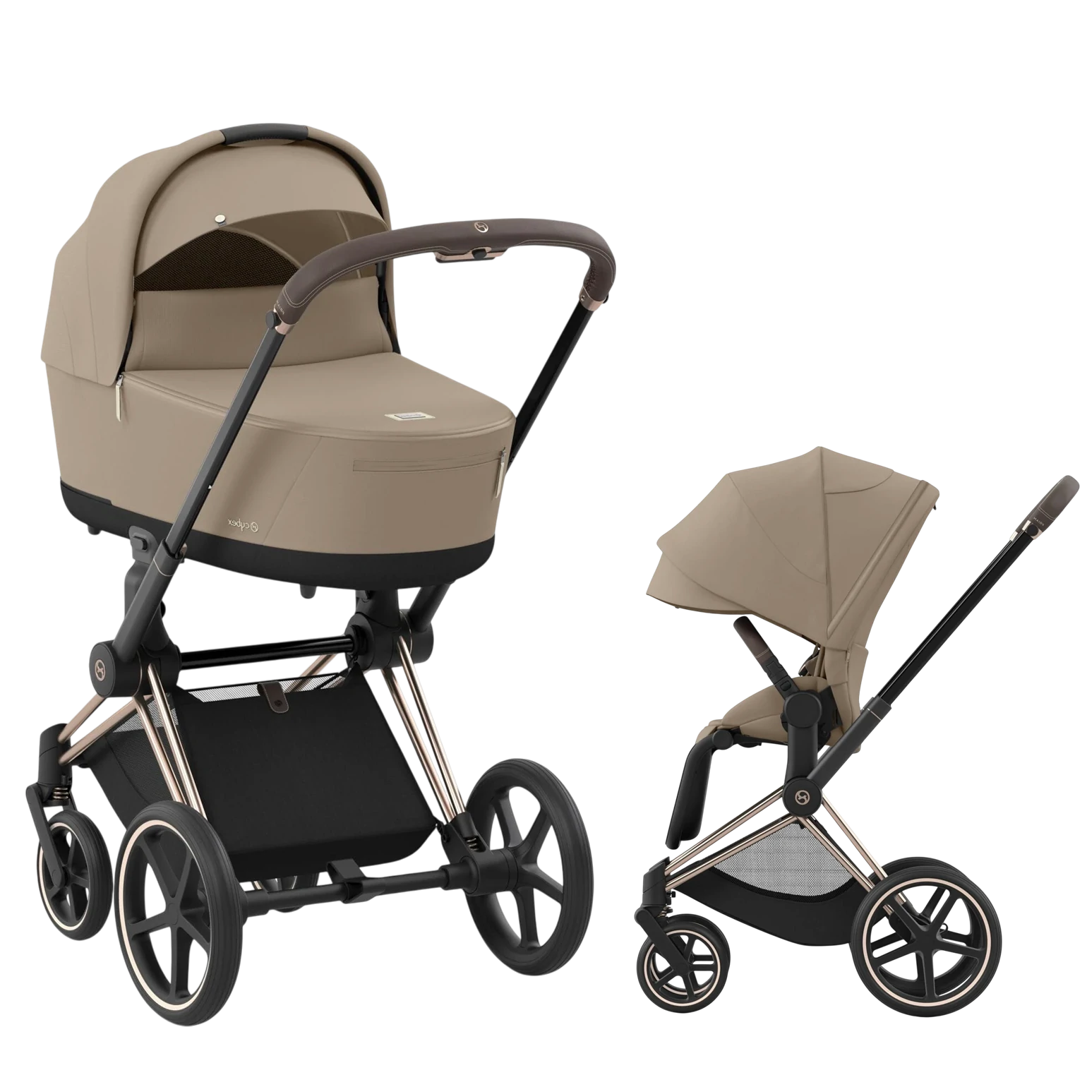 Cybex Priam 4.0 - 2w1 | Cozy Beige (Rosegold Frame)