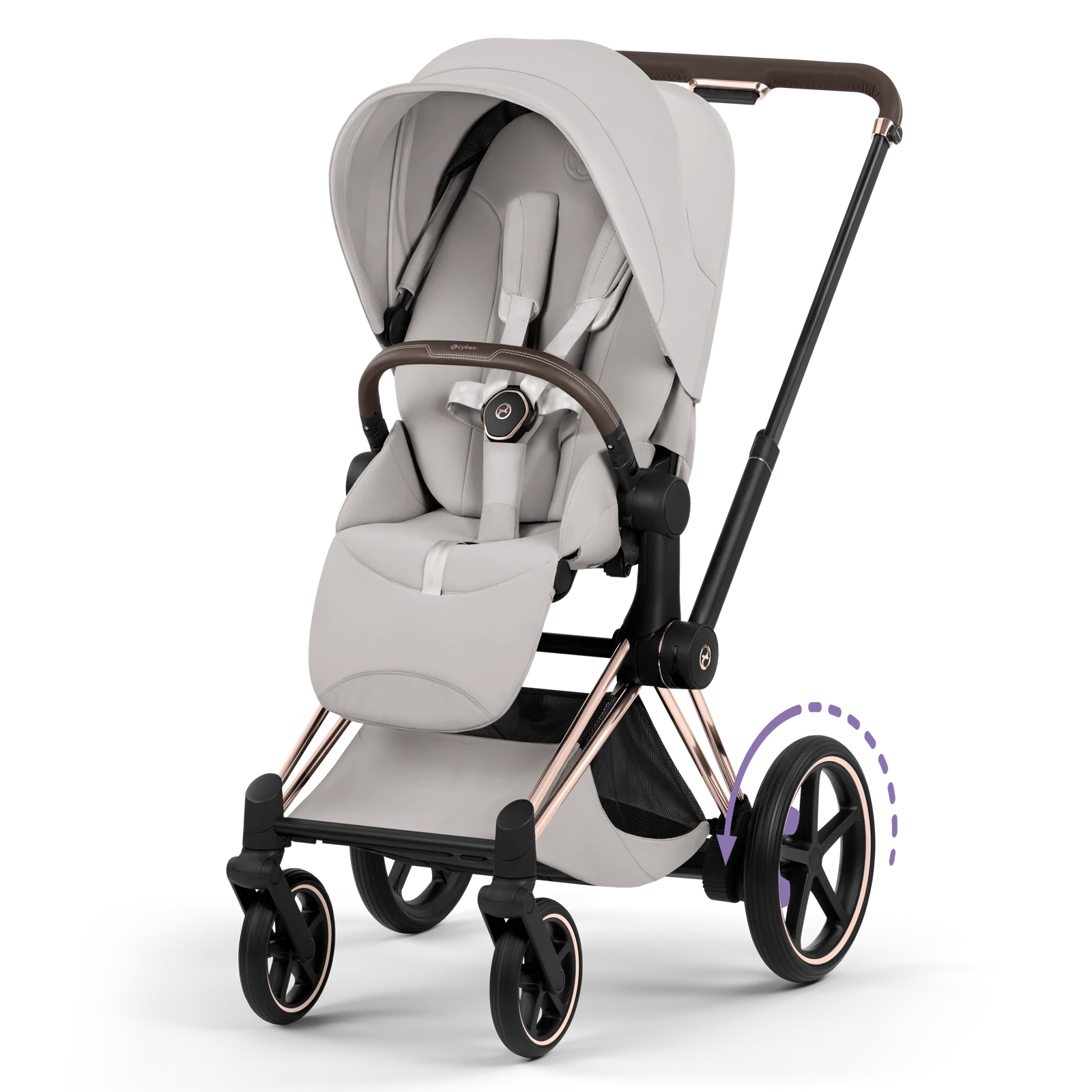 Cybex e-Priam 5.0 - wózek 2w1 | City Grey - Rosegold (Style)