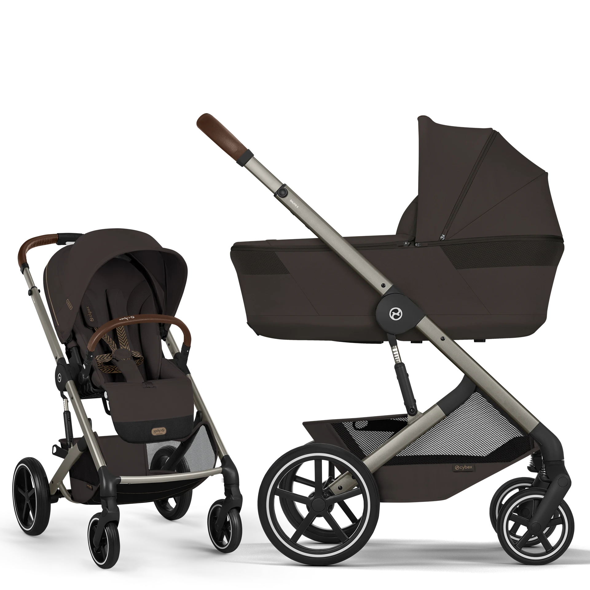 Cybex Balios S Lux Fold - 2w1 ze składaną gondolą | Chocolate Brown