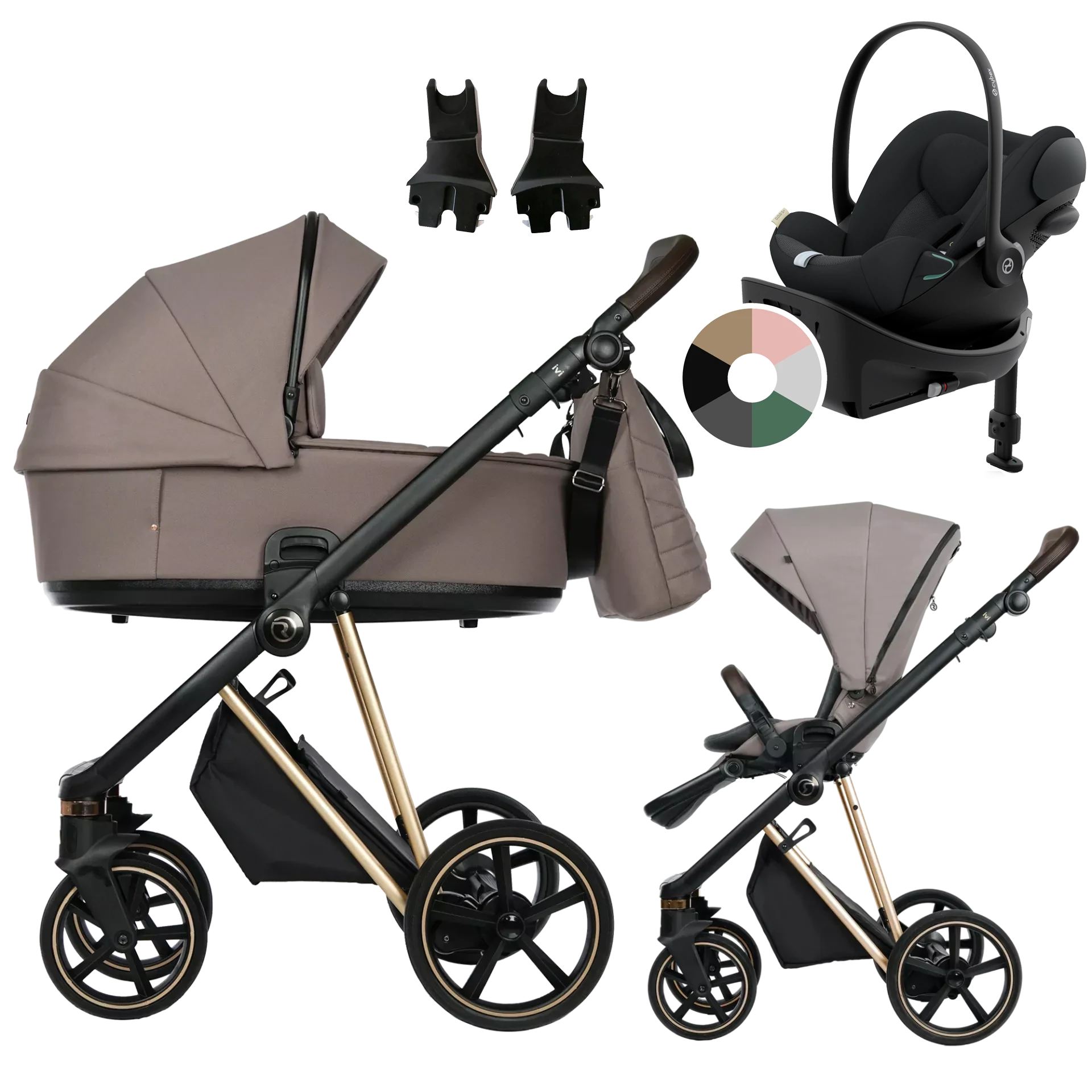 Roan Ivi 2.0 + Cybex Cloud G + baza G +GRATIS - 4w1 | Cocoa Rosegold