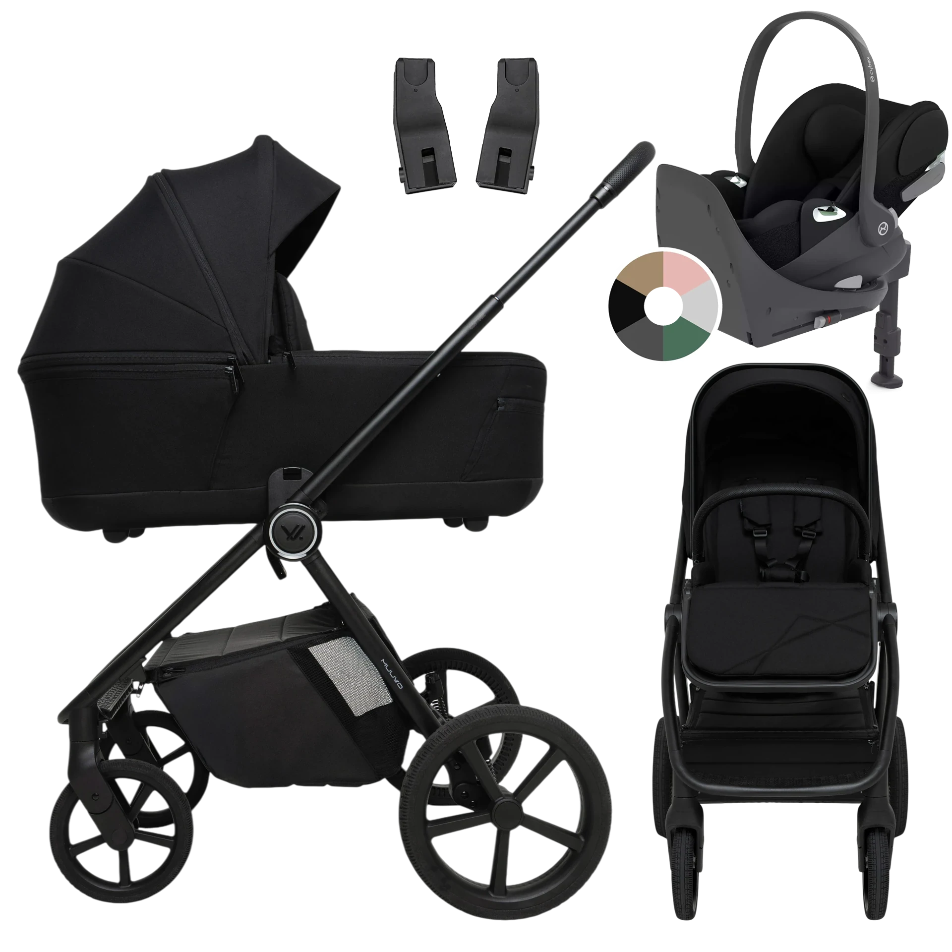Muuvo One + Cybex Cloud T + baza T +GRATIS - 4w1 | Negro