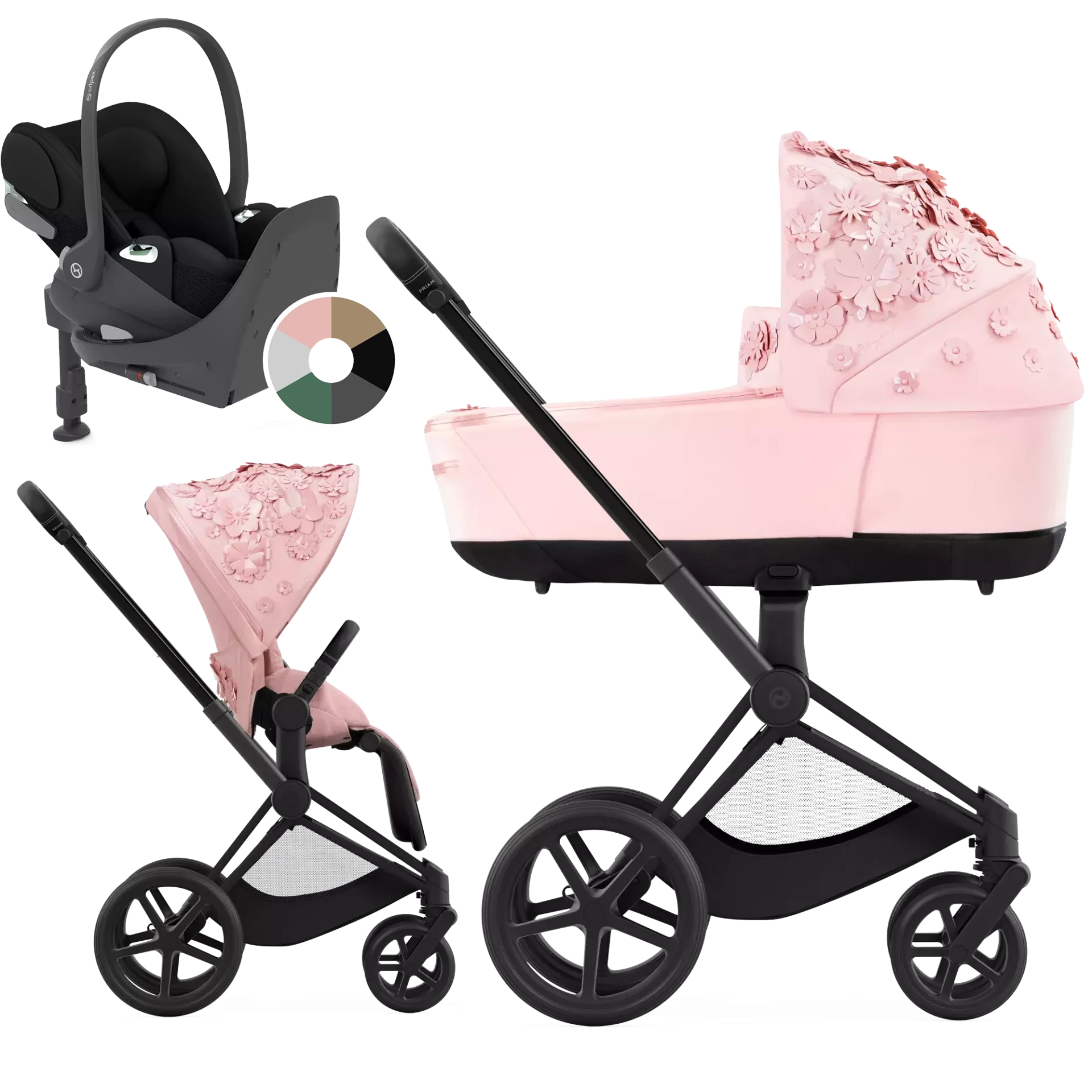 Cybex Priam 4.0 + Cybex Cloud T i-Size + baza T - 4w1 | Pale Blush - Fashion Collection