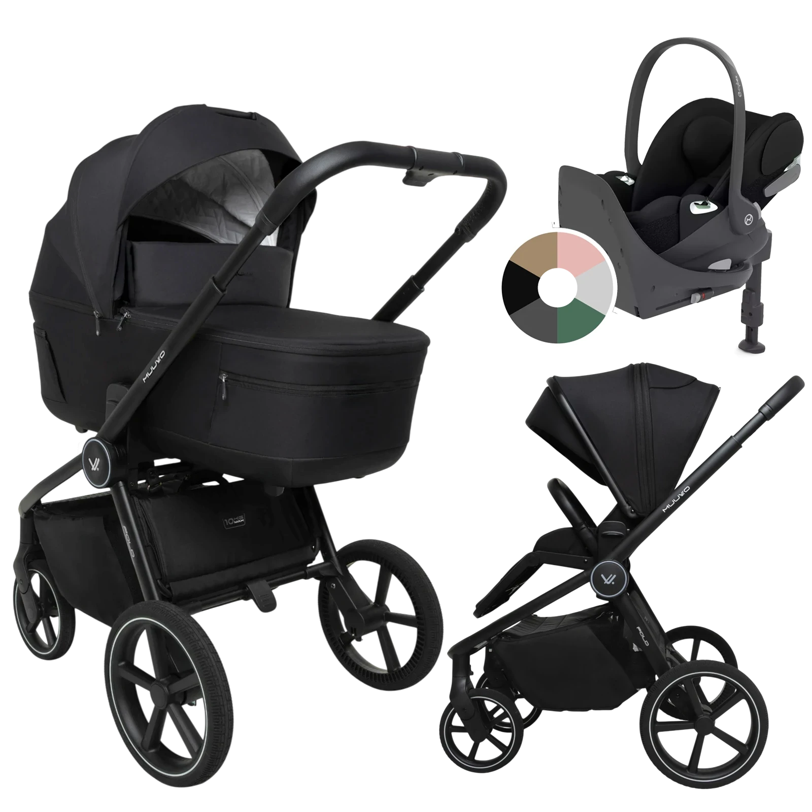Muuvo Fold + Cybex Cloud T + baza T + GRATIS - 4w1 | Classic Black