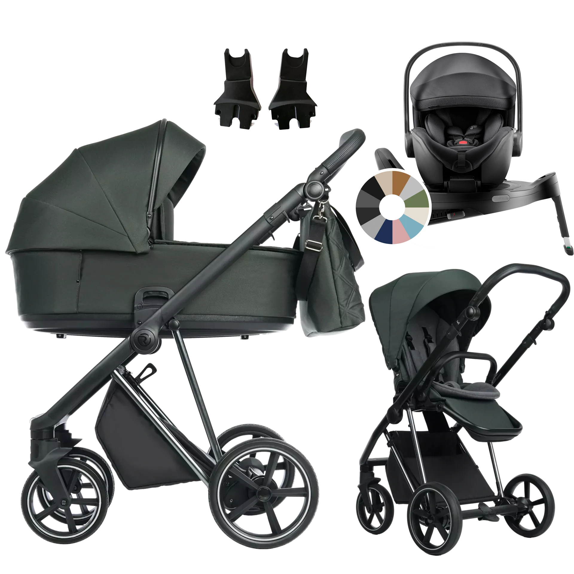 Roan Ivi 2.0 + Britax Römer Baby-Safe Pro + baza Vario 5Z +GRATIS - 4w1 | Black Forest