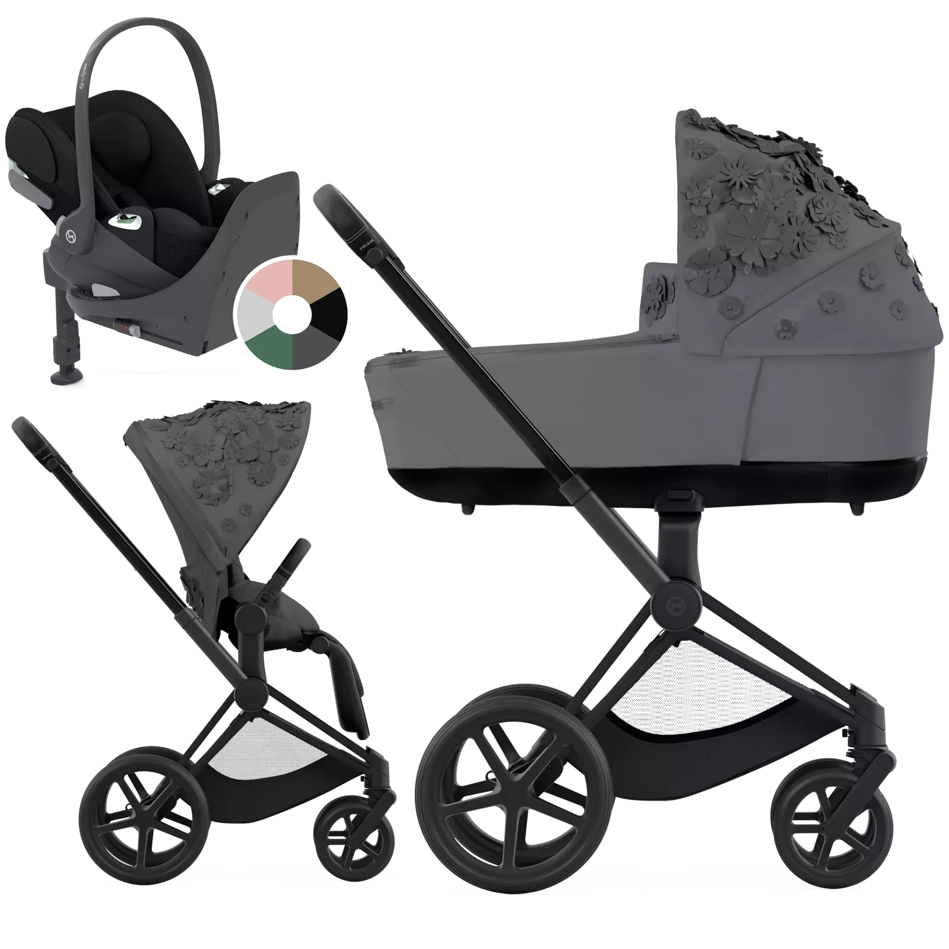 Cybex Priam 4.0 + Cybex Cloud T i-Size + baza T - 4w1 | Dream Grey - Fashion Collection