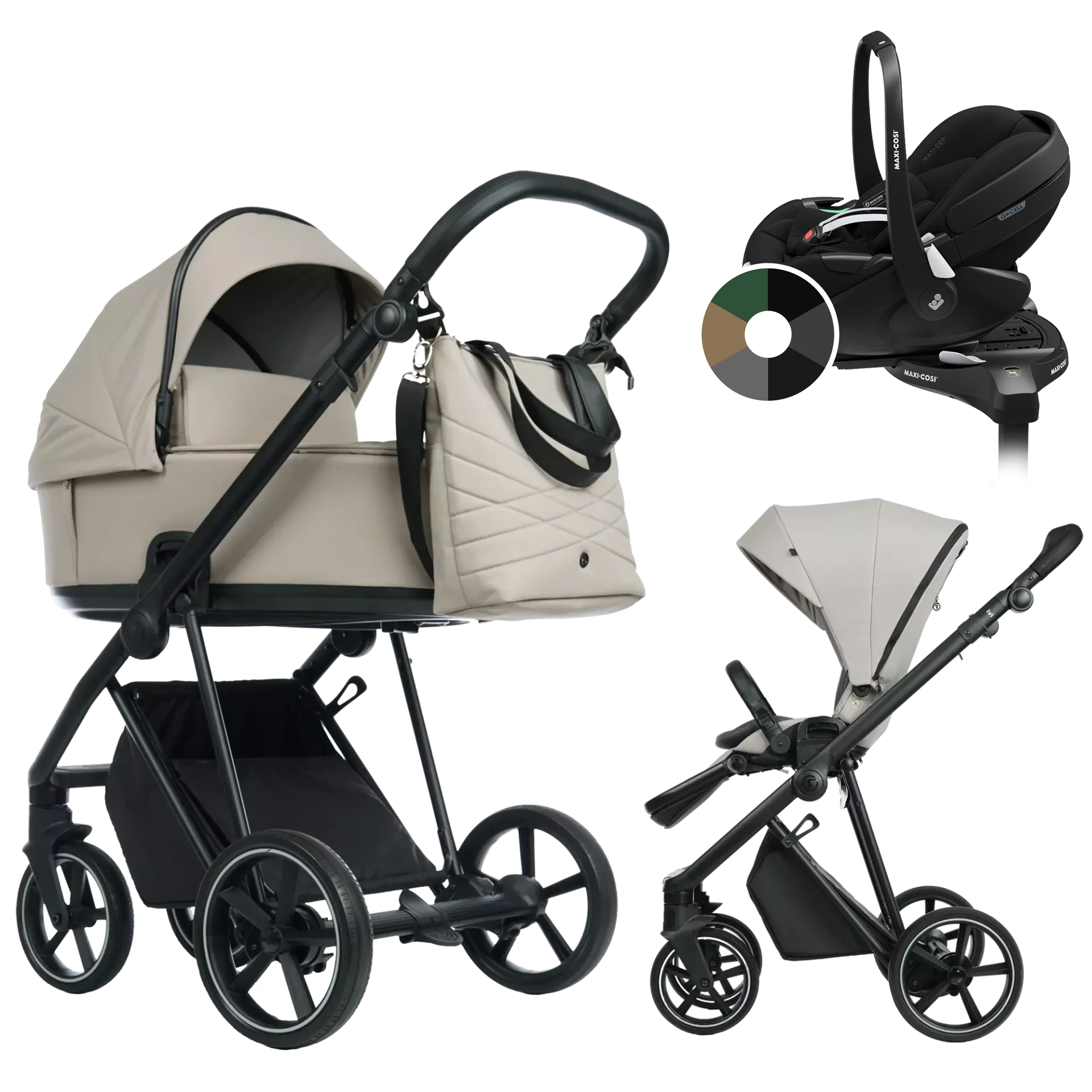 Roan Ivi 2.0 + Maxi-Cosi Pebble 360 Pro2 + baza +GRATIS - 4w1 | Sesame