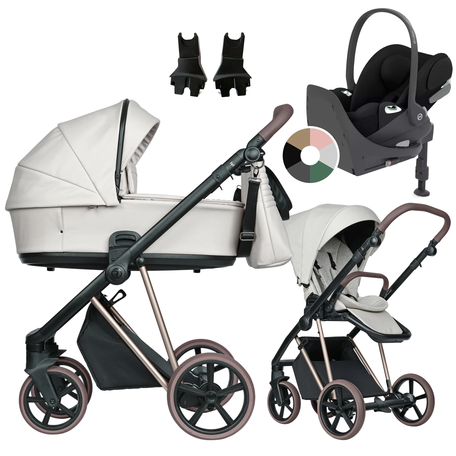 Roan Ivi 2.0 Vintage + Cybex Cloud T + baza T + GRATIS - 4w1 | Butter Cream
