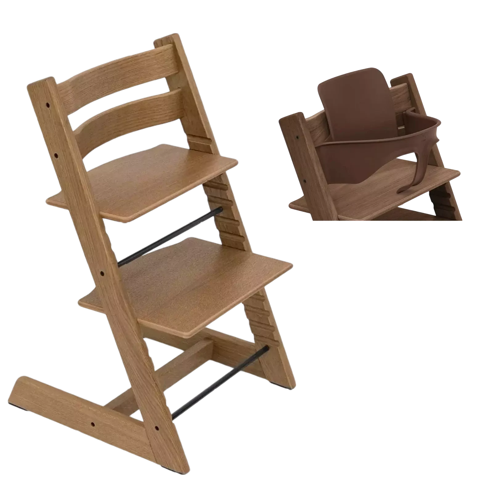 Stokke Tripp Trapp - krzesełko do karmienia + Baby Set | Oak Brown