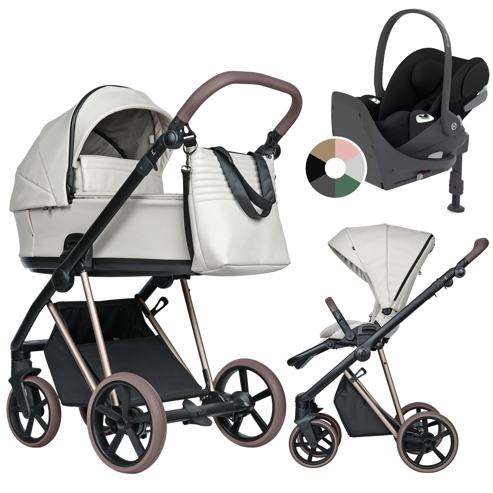 Roan Ivi 2.0 Vintage + Cybex Cloud T + baza T + GRATIS - 4w1 | Butter Cream