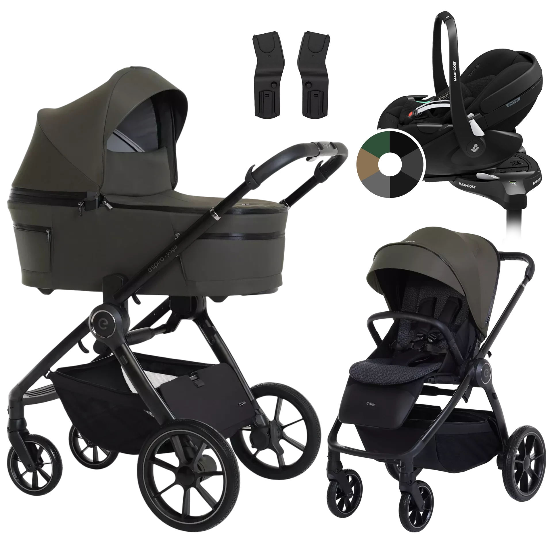 Espiro Yoga 2025 + Maxi-Cosi Pebble 360 Pro2 + baza +GRATIS - 4w1 | 114 Life Balance