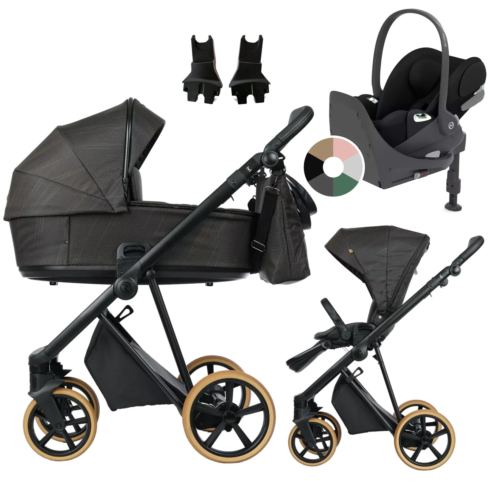 Roan Ivi 2.0 Vintage + Cybex Cloud T + baza T + GRATIS - 4w1 | Cooper Glow (Limited Edition)