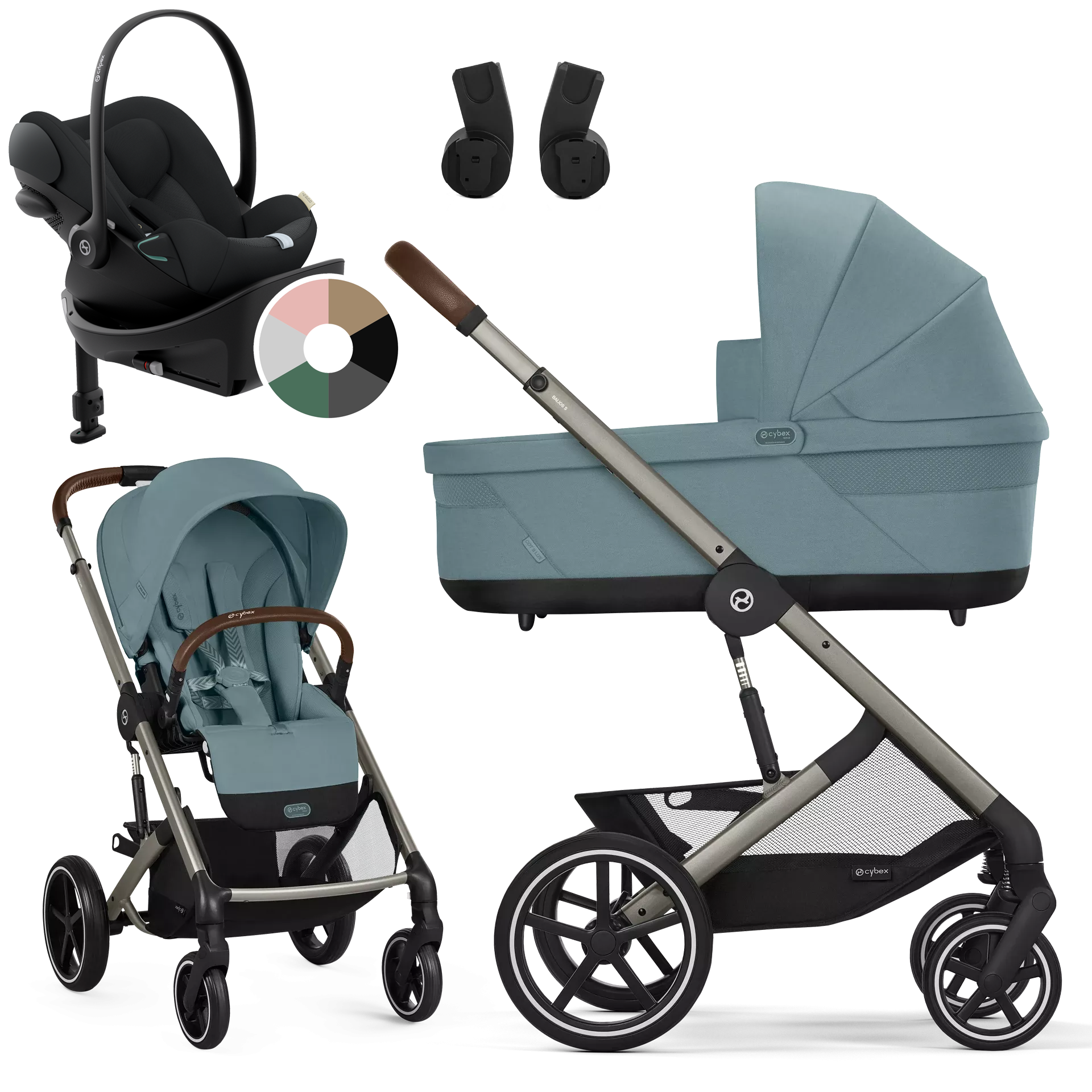 Cybex Balios S Lux + Cybex Cloud G + baza G - 4w1 | Stormy Blue