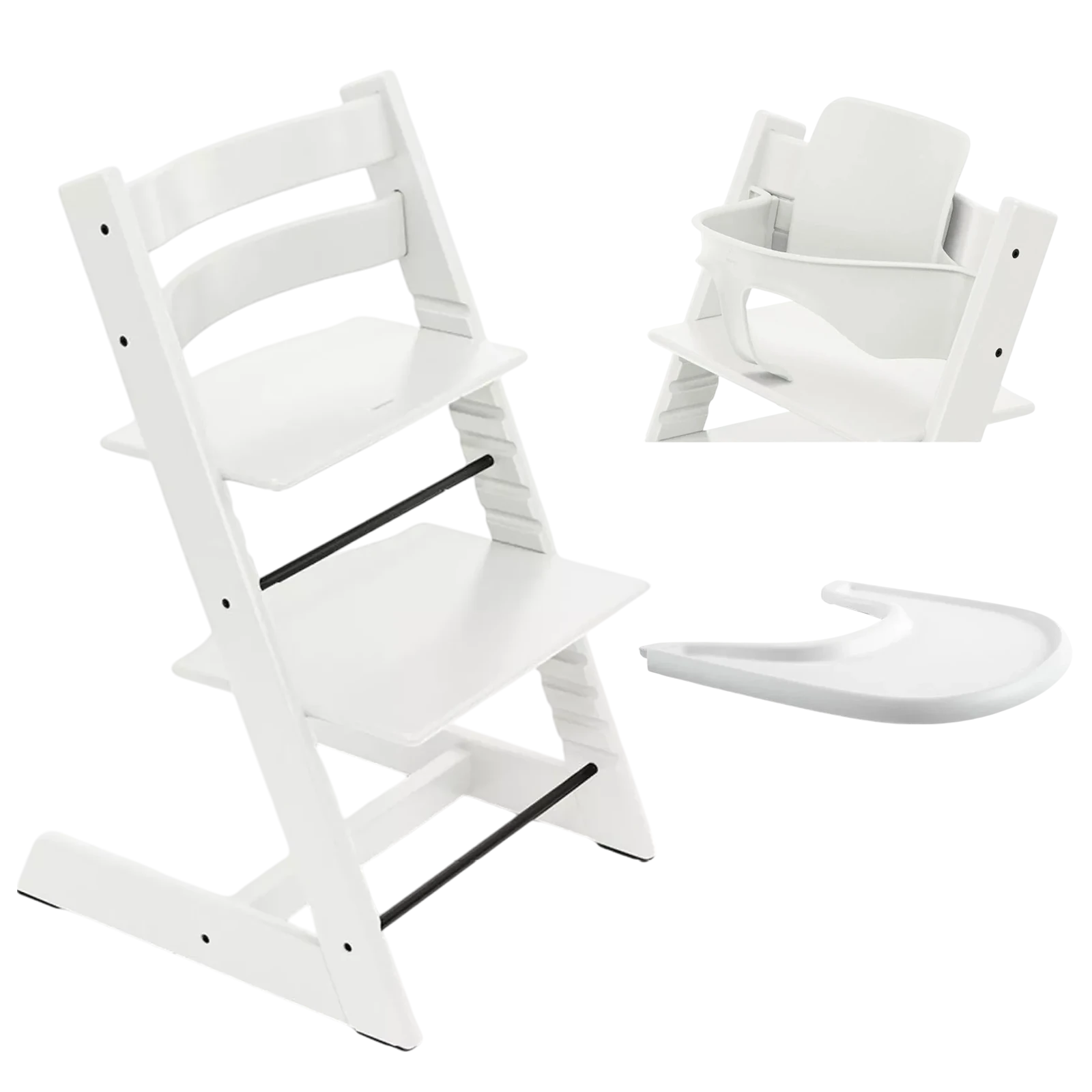 Stokke Tripp Trapp - zestaw z tacką i Baby Set | White