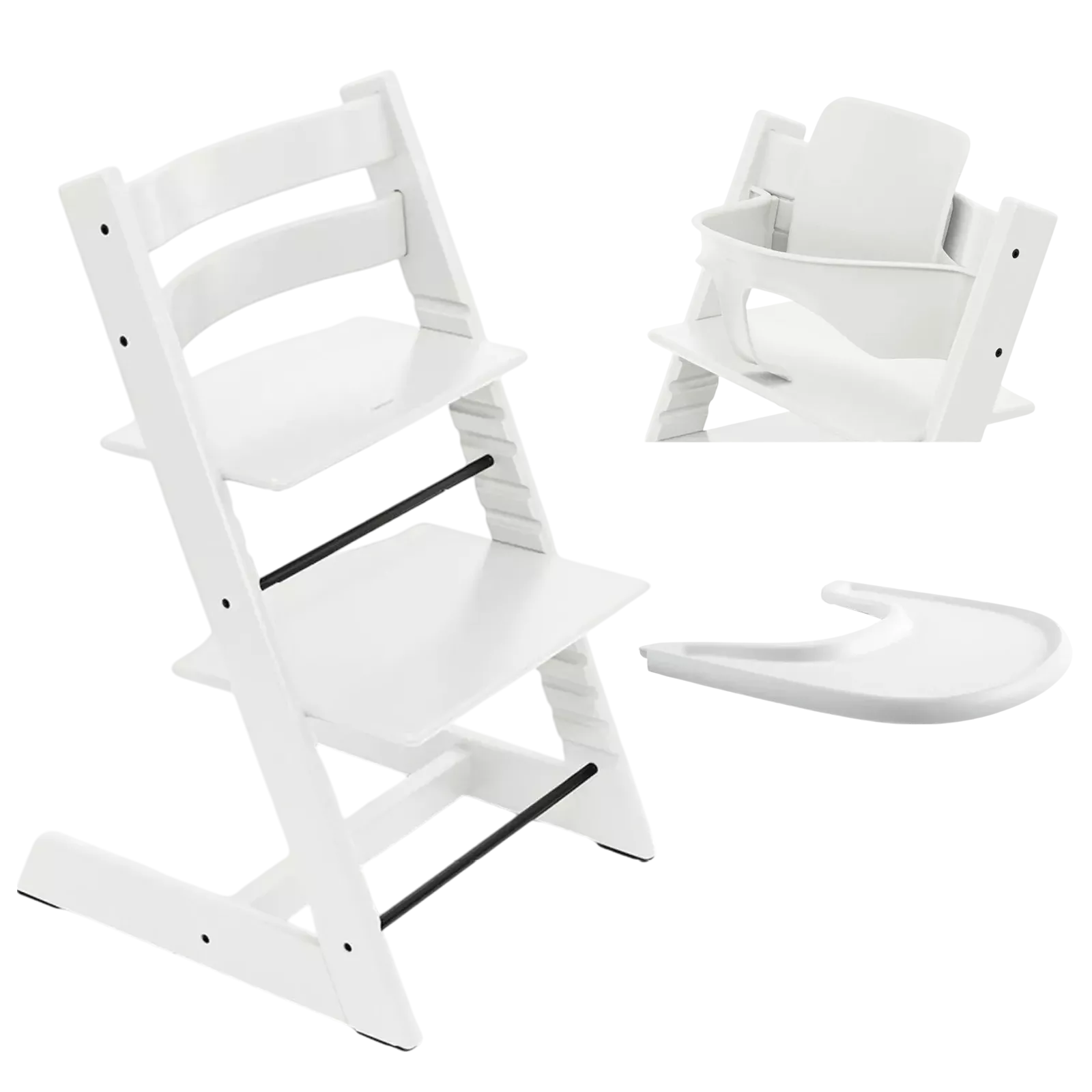 Stokke Tripp Trapp - zestaw z tacką i Baby Set | White