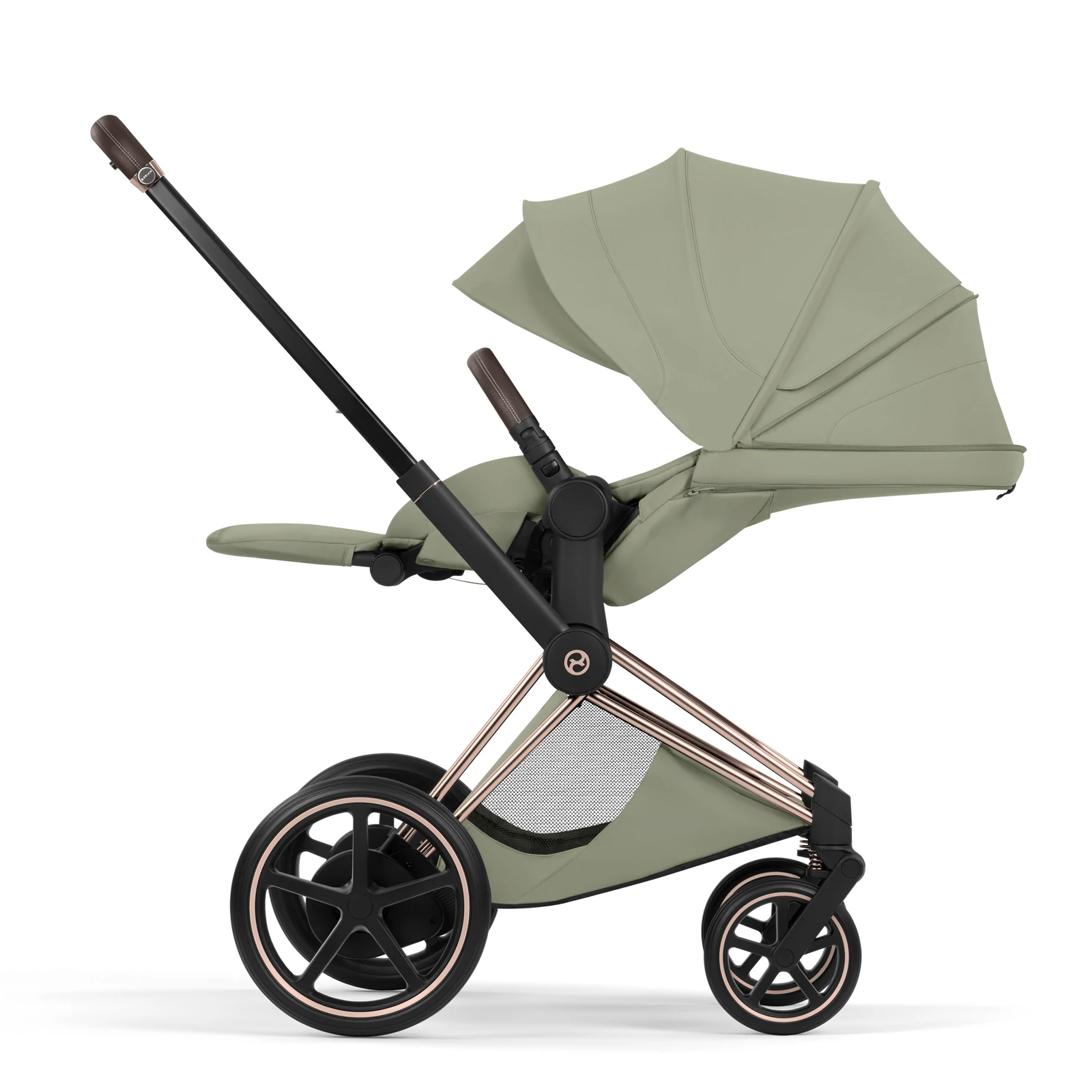 Cybex e-Priam 5.0 - wózek 2w1 | Sage Green - Rosegold (Style)