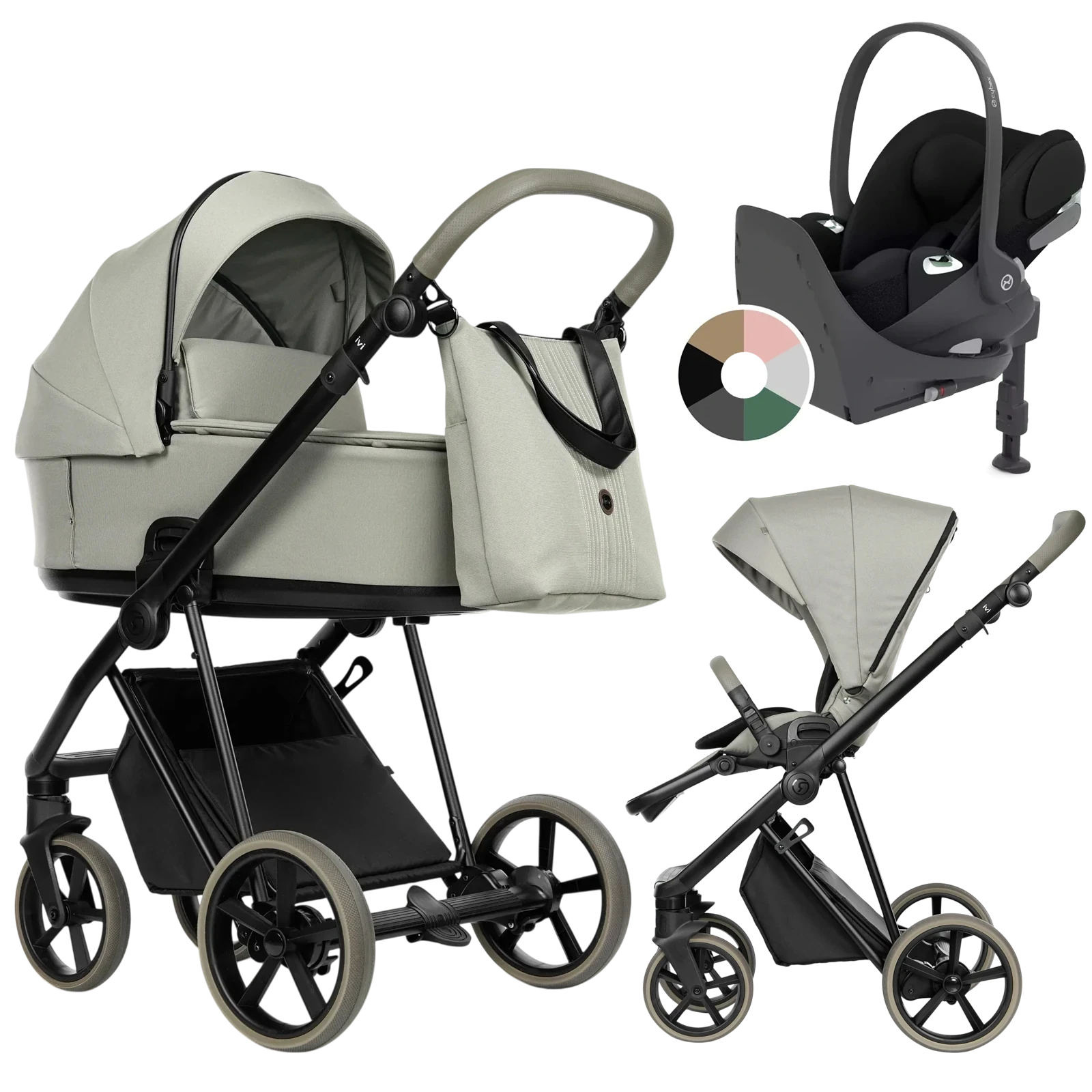 Roan Ivi 2.0 Vintage + Cybex Cloud T + baza T + GRATIS - 4w1 | Luxe Grey