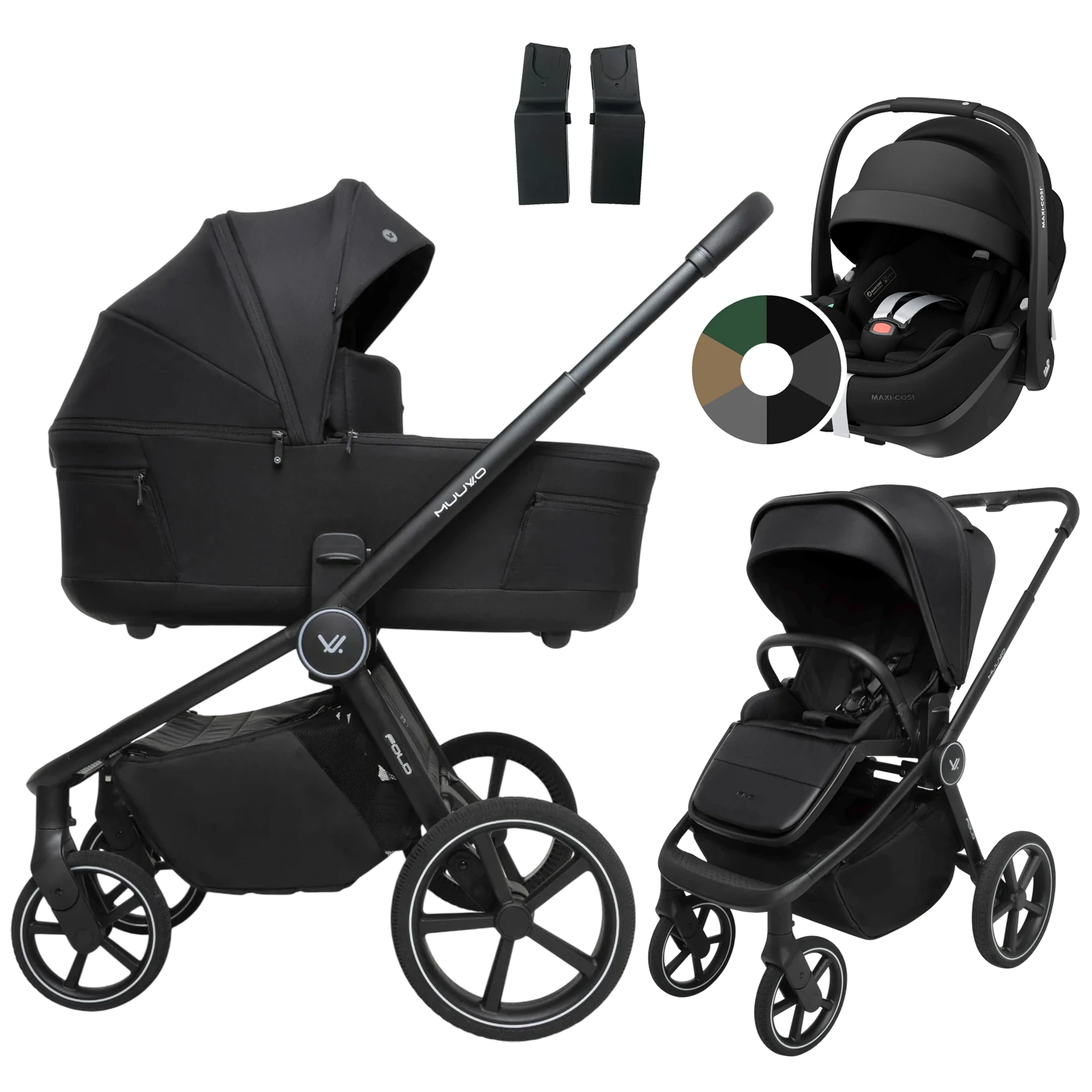 Muuvo Fold + Maxi-Cosi Pebble 360 Pro2 + GRATIS - 3w1 | Classic Black