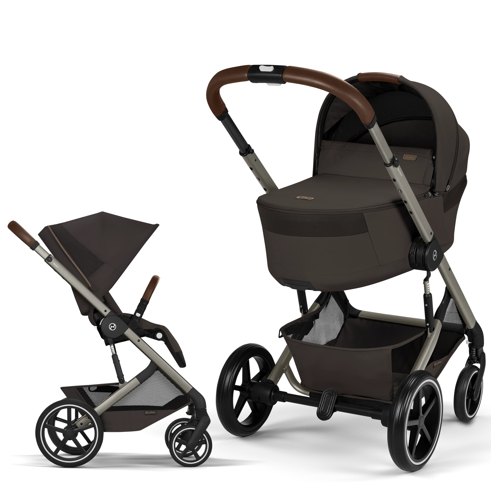 Cybex Balios S Lux Fold - 2w1 ze składaną gondolą | Chocolate Brown