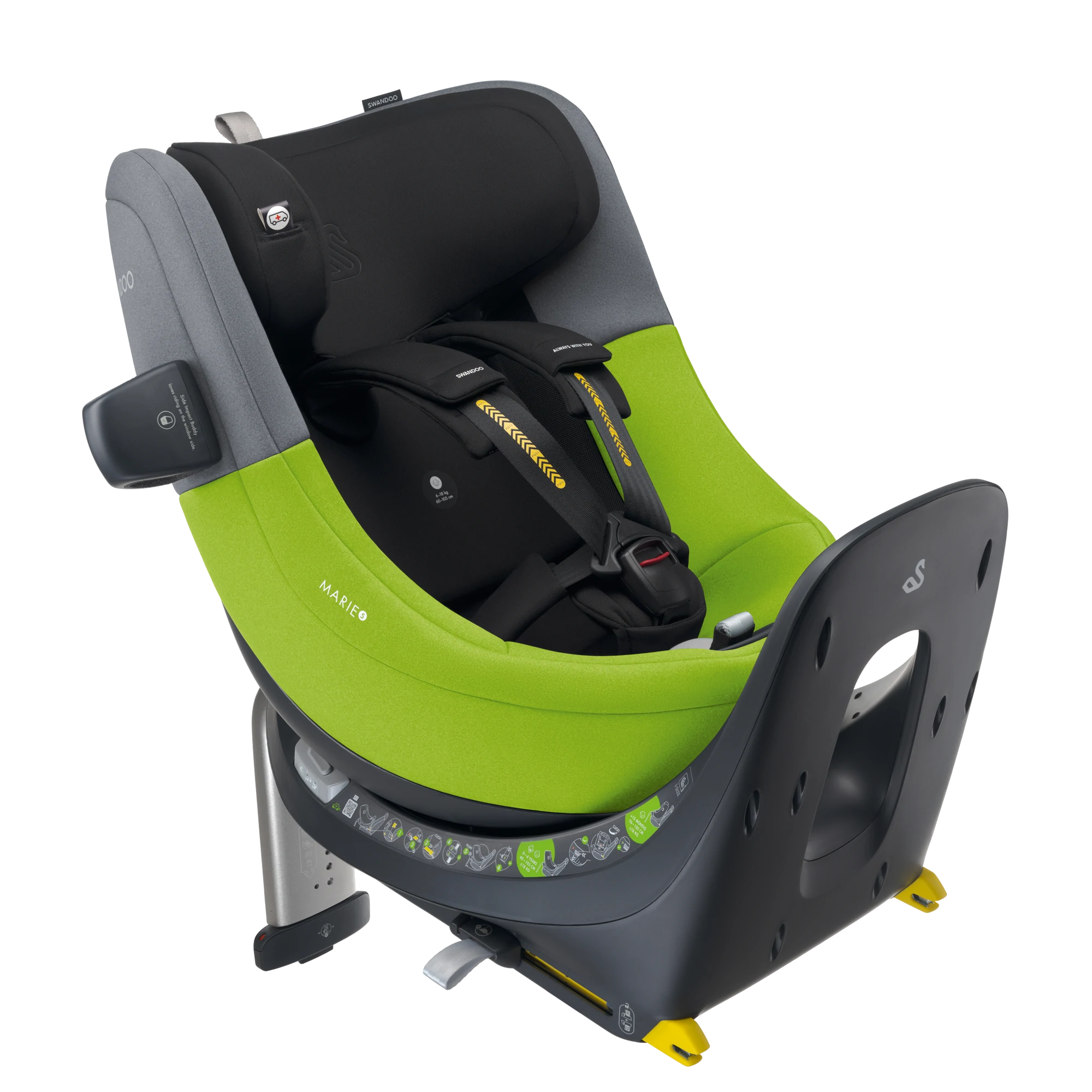 Swandoo Marie 5 i-Size | Lime & Sesame Grey Swandoo Marie 5 i-Size | Lime & Sesame Grey
