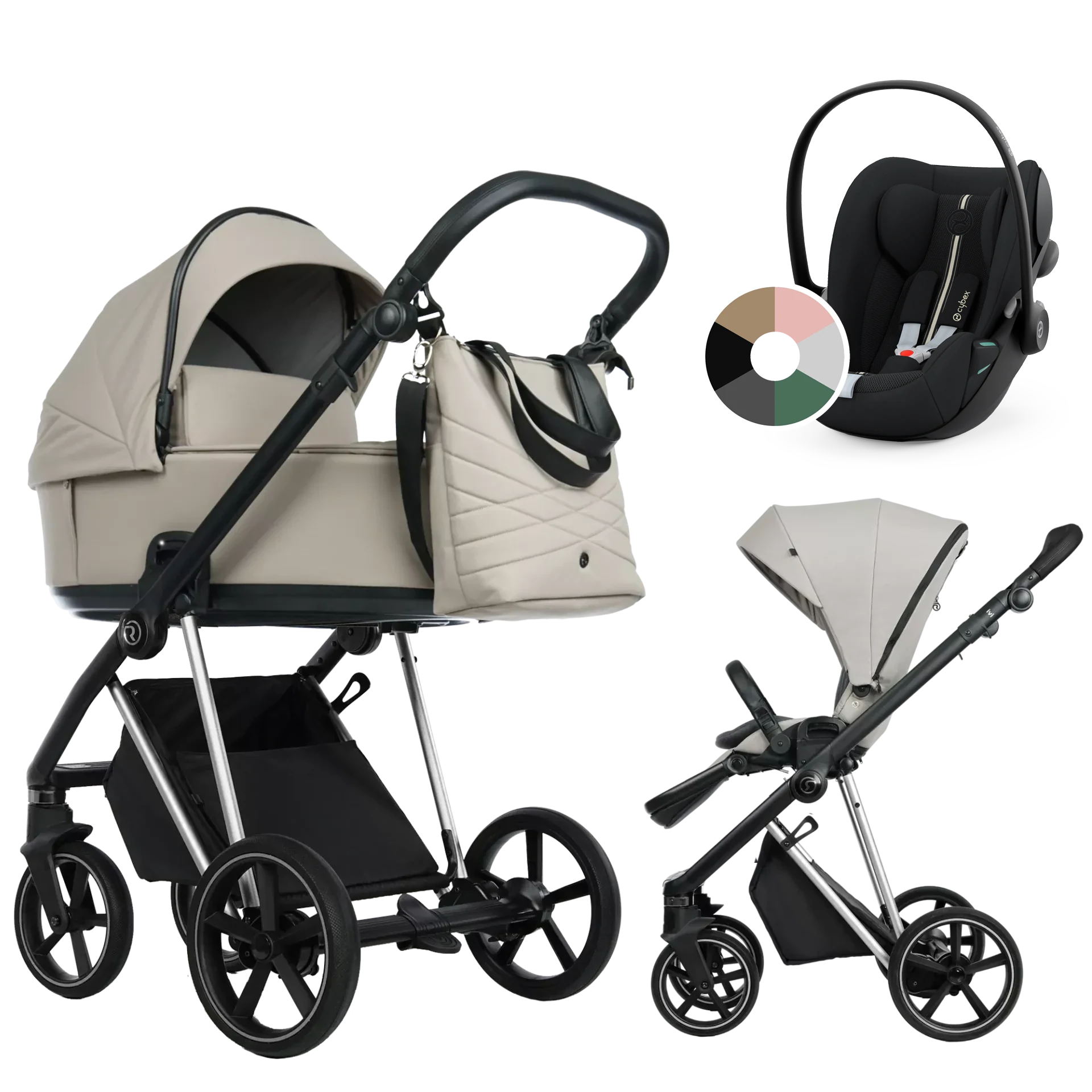 Roan Ivi 2.0 + Cybex Cloud G i-Size +GRATIS - 3w1 | Sesame Champagne
