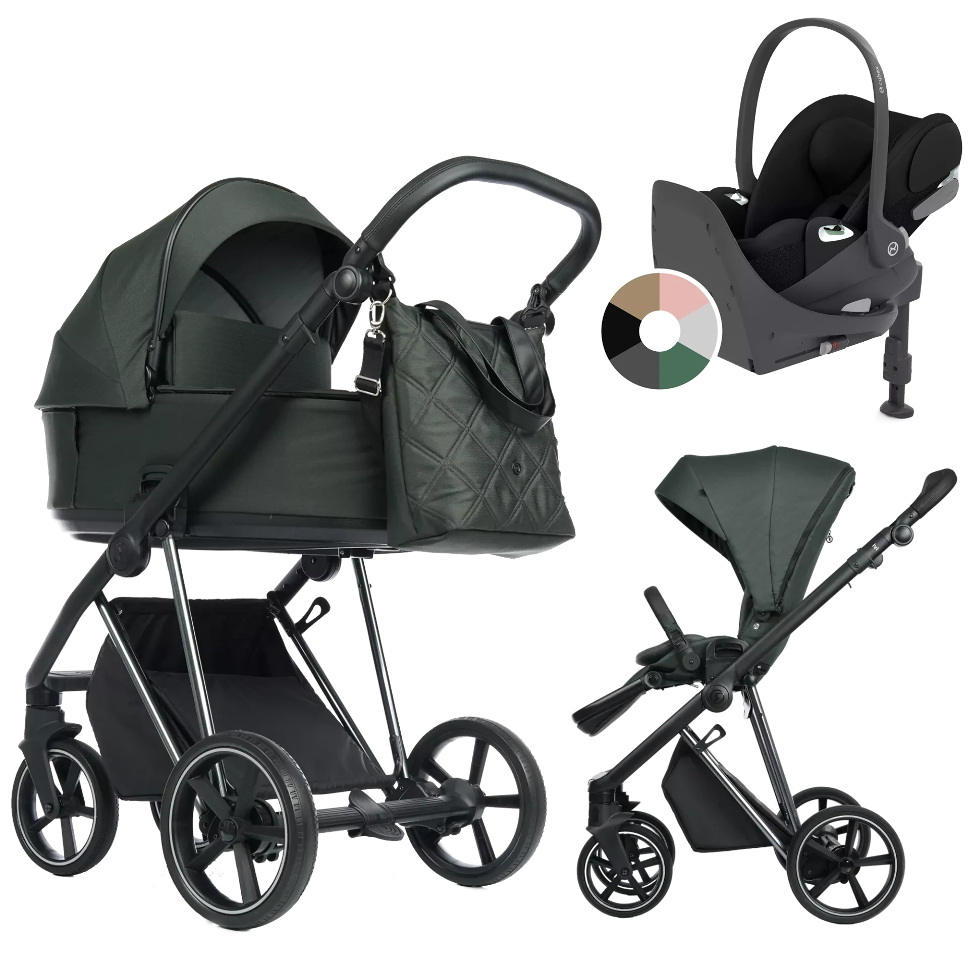 Roan Ivi 2.0 + Cybex Cloud T + baza T +GRATIS - 4w1 | Black Forest