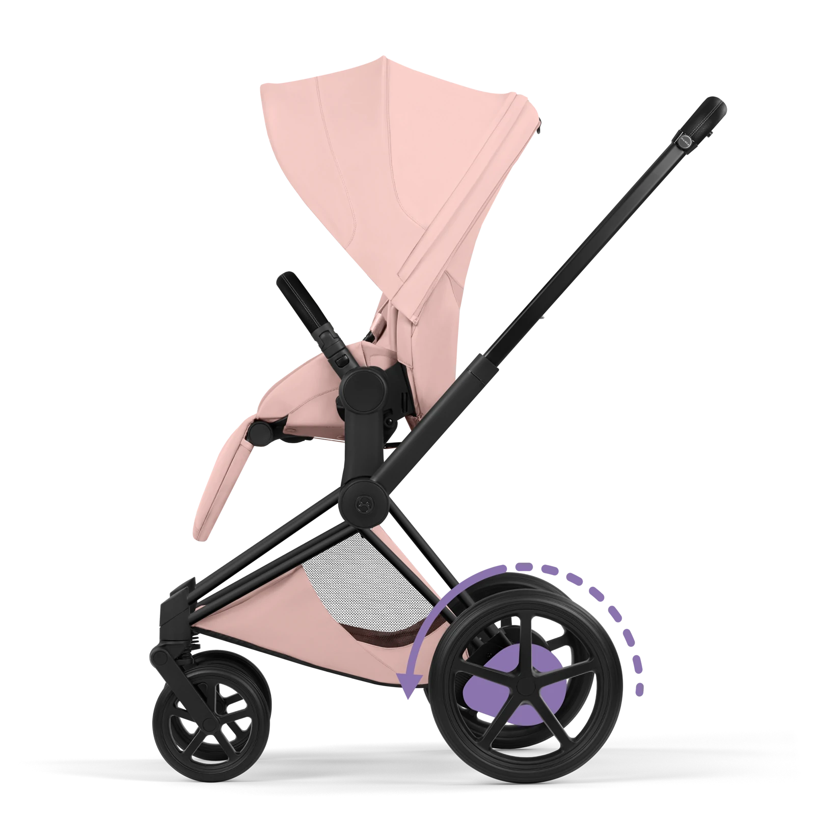 Cybex e-Priam 5.0 - wózek 2w1 | Peach Pink - Matt Black (Style)