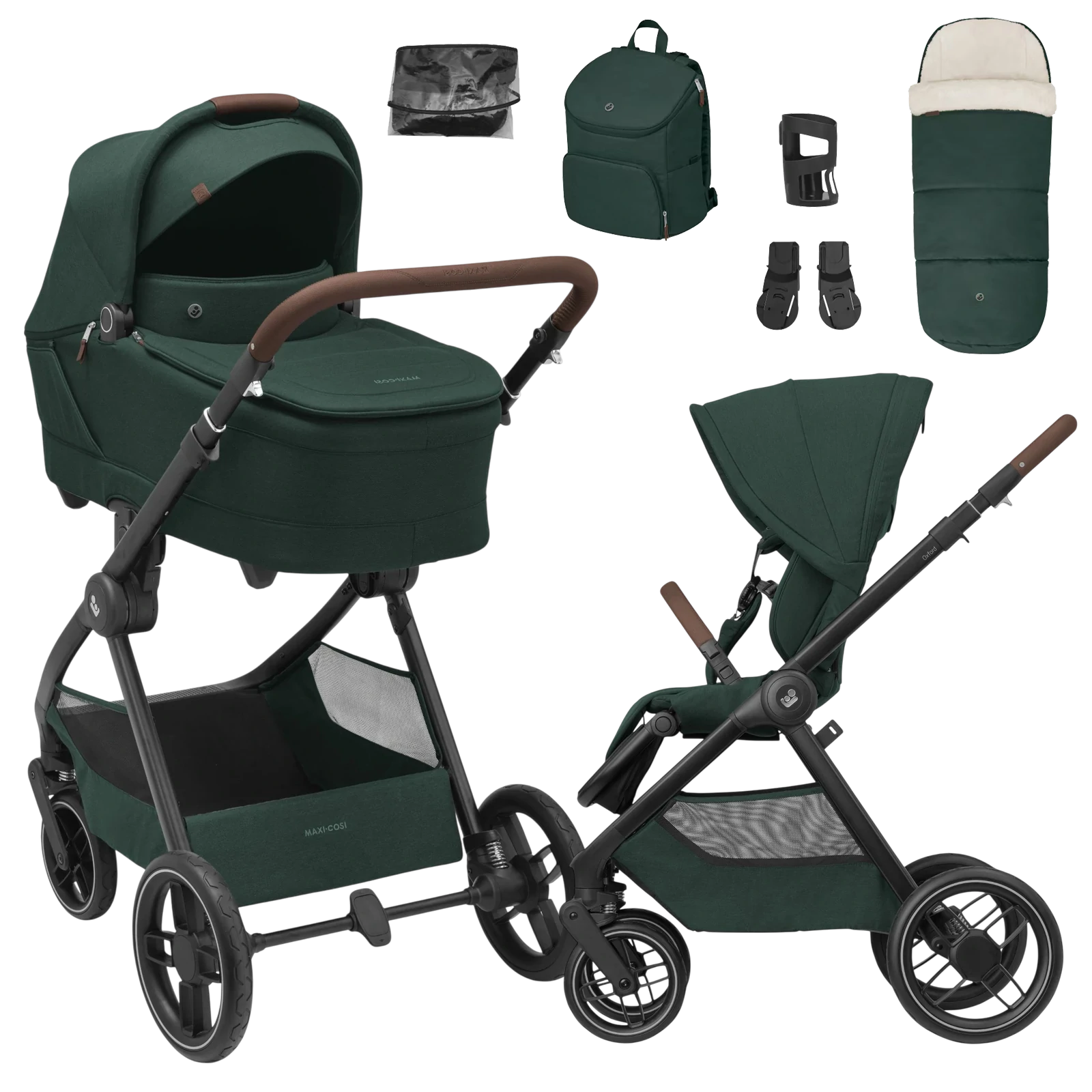Maxi-Cosi Oxford+ - wózek 2w1 | OUTLET | Twillic Green