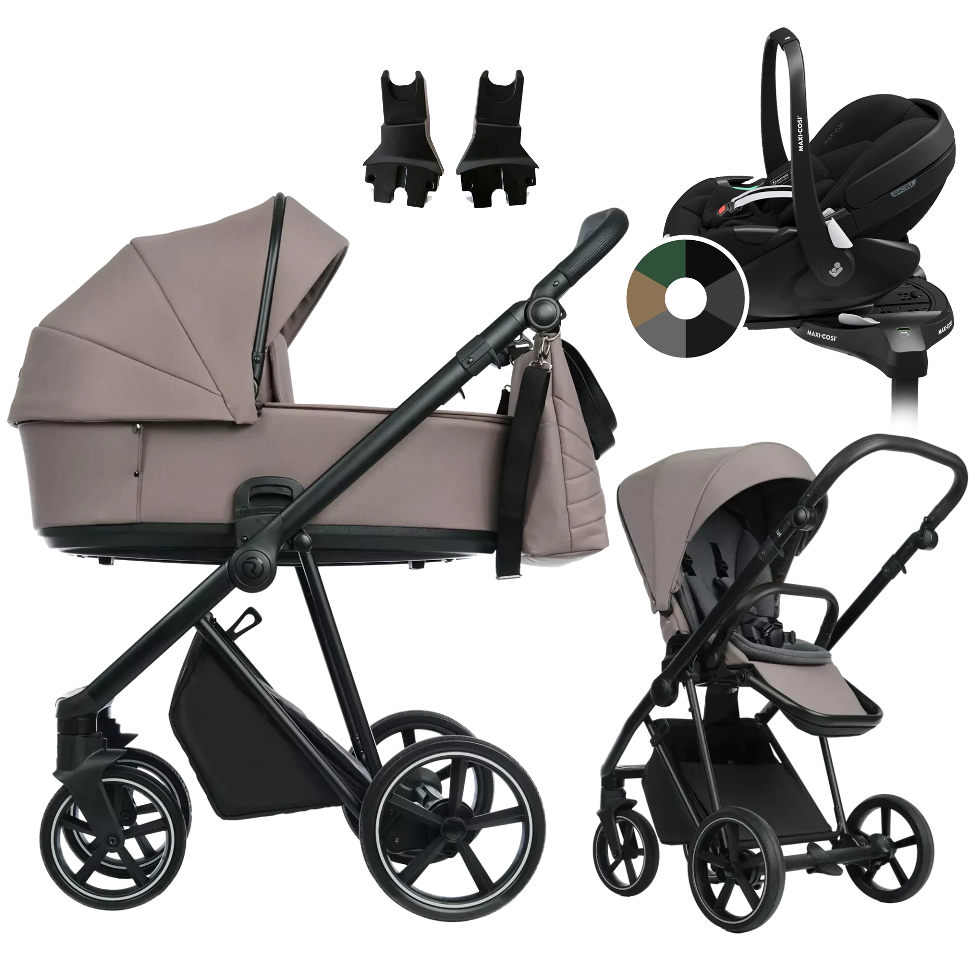 Roan Ivi 2.0 + Maxi-Cosi Pebble 360 Pro2 + baza +GRATIS - 4w1 | Cocoa