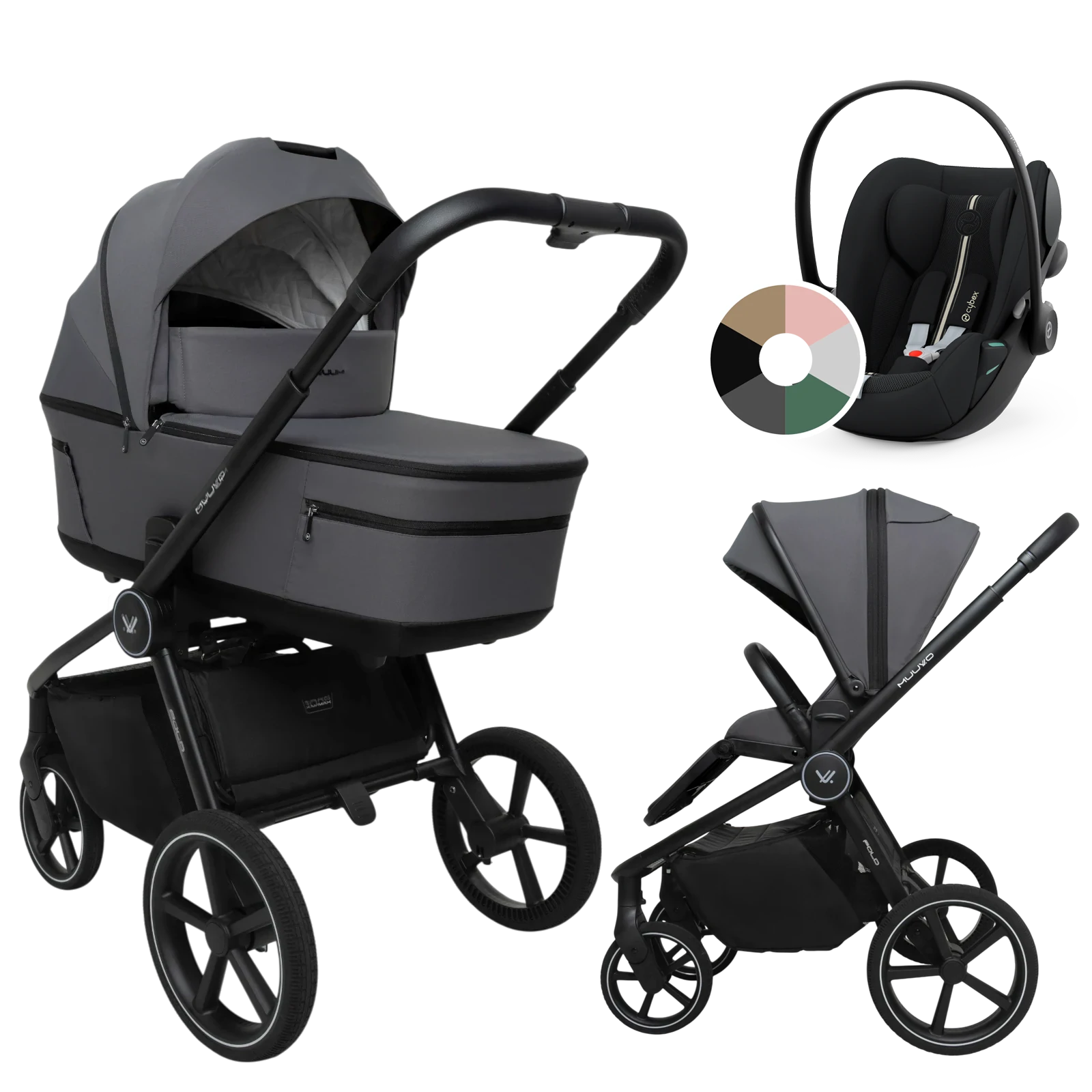 Muuvo Fold + Cybex Cloud G3 i-Size + GRATIS - 3w1 | Iron Graphite