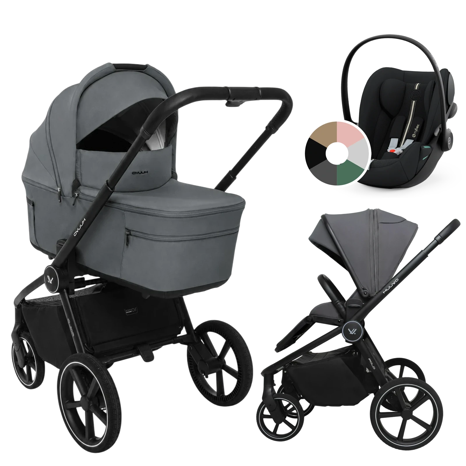 Muuvo Fold + Cybex Cloud G3 i-Size + GRATIS - 3w1 | Iron Graphite