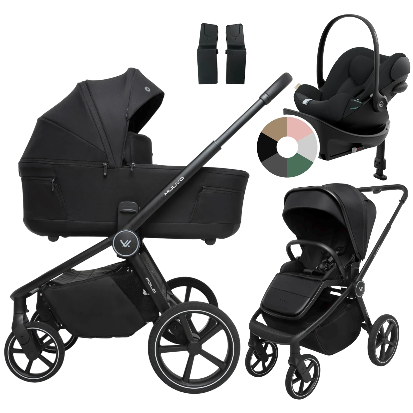 Muuvo Fold + Cybex Cloud G3 + baza G3 + GRATIS - 4w1 | Classic Black