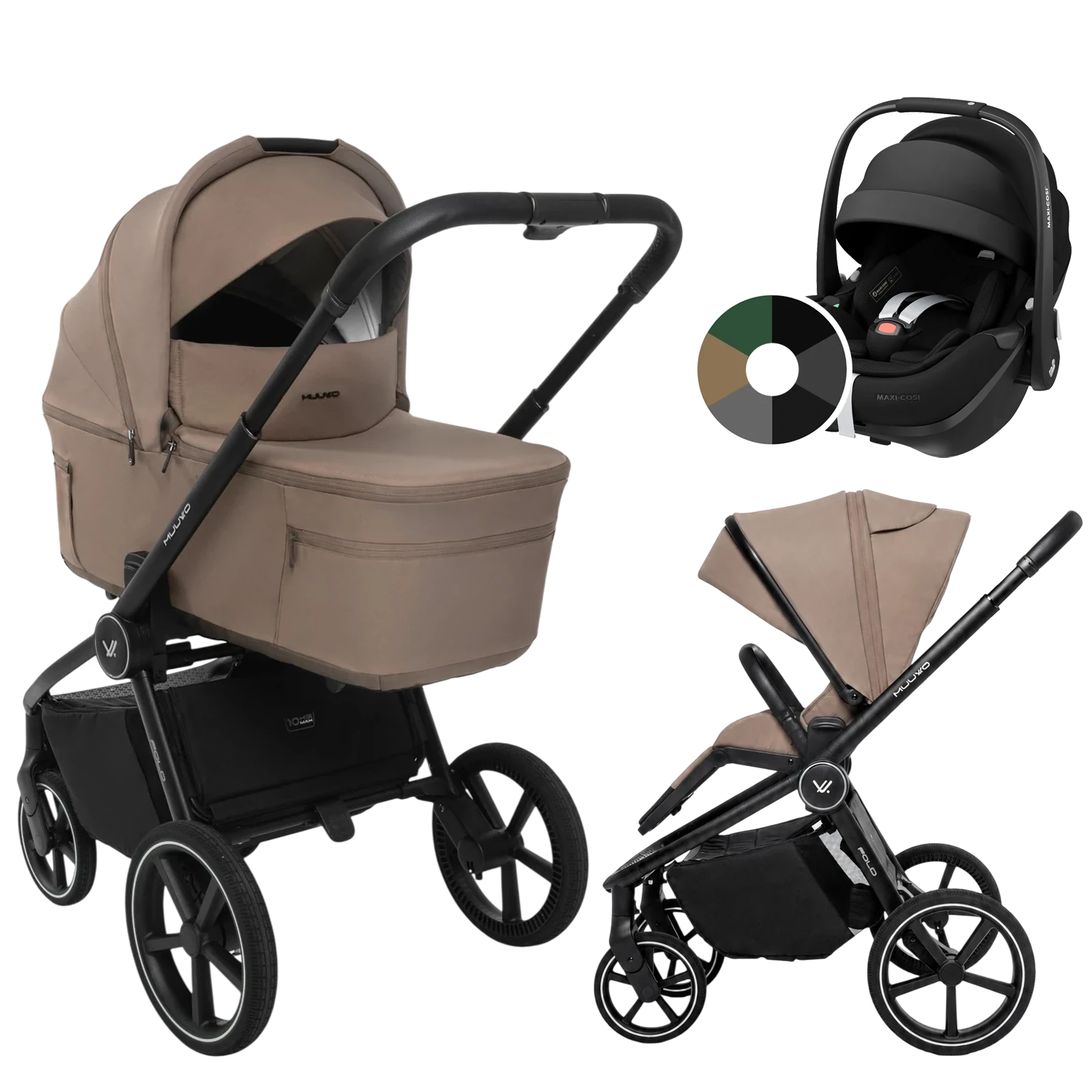 Muuvo Fold + Maxi-Cosi Pebble 360 Pro2 + GRATIS - 3w1 | Mokka