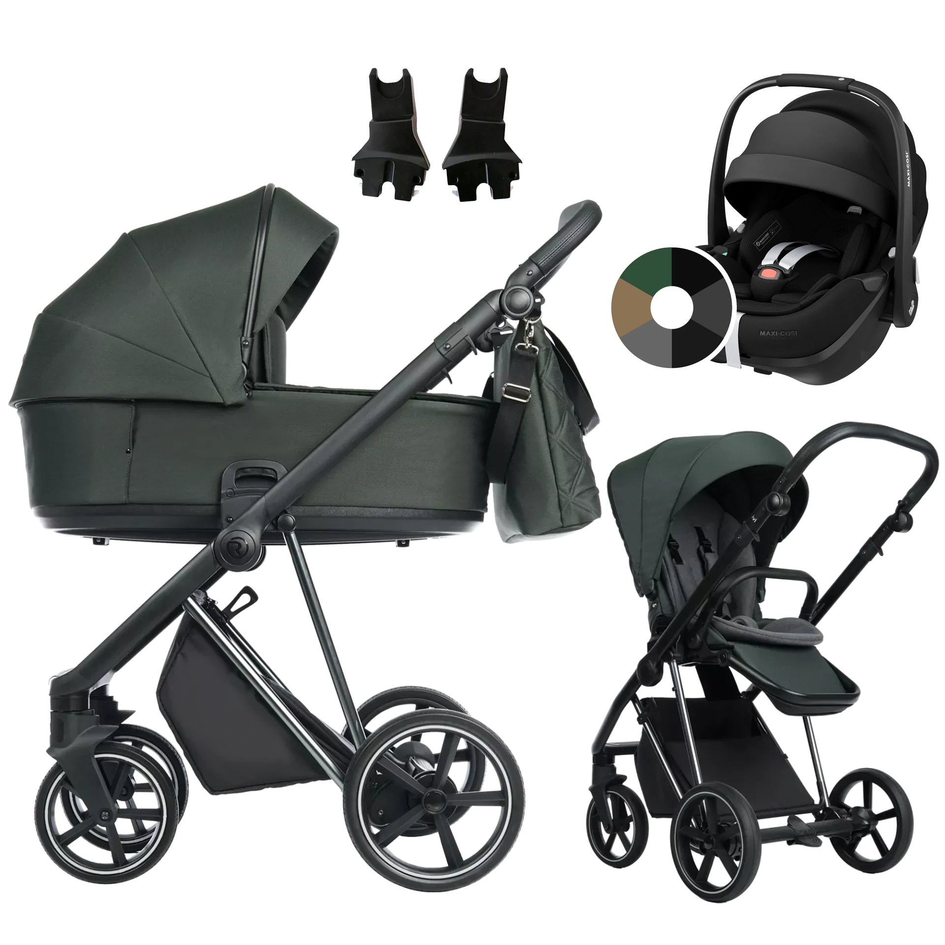Roan Ivi 2.0 + Maxi-Cosi Pebble 360 Pro2 +GRATIS - 3w1 | Black Forest