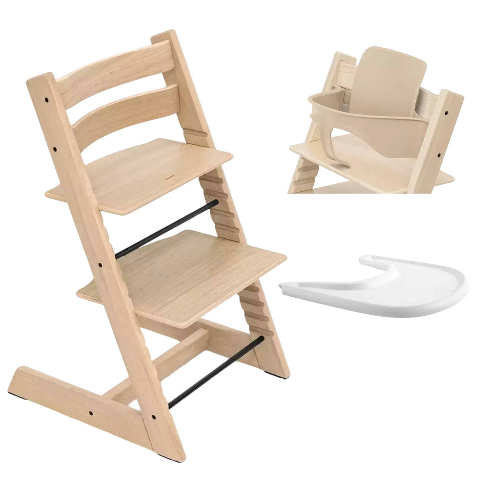 Stokke Tripp Trapp - zestaw z tacką i Baby Set | Oak Natural