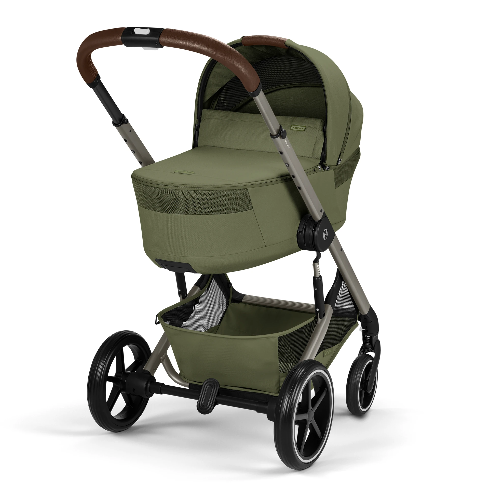 Cybex Balios S Lux Fold - 2w1 ze składaną gondolą | Moss Green