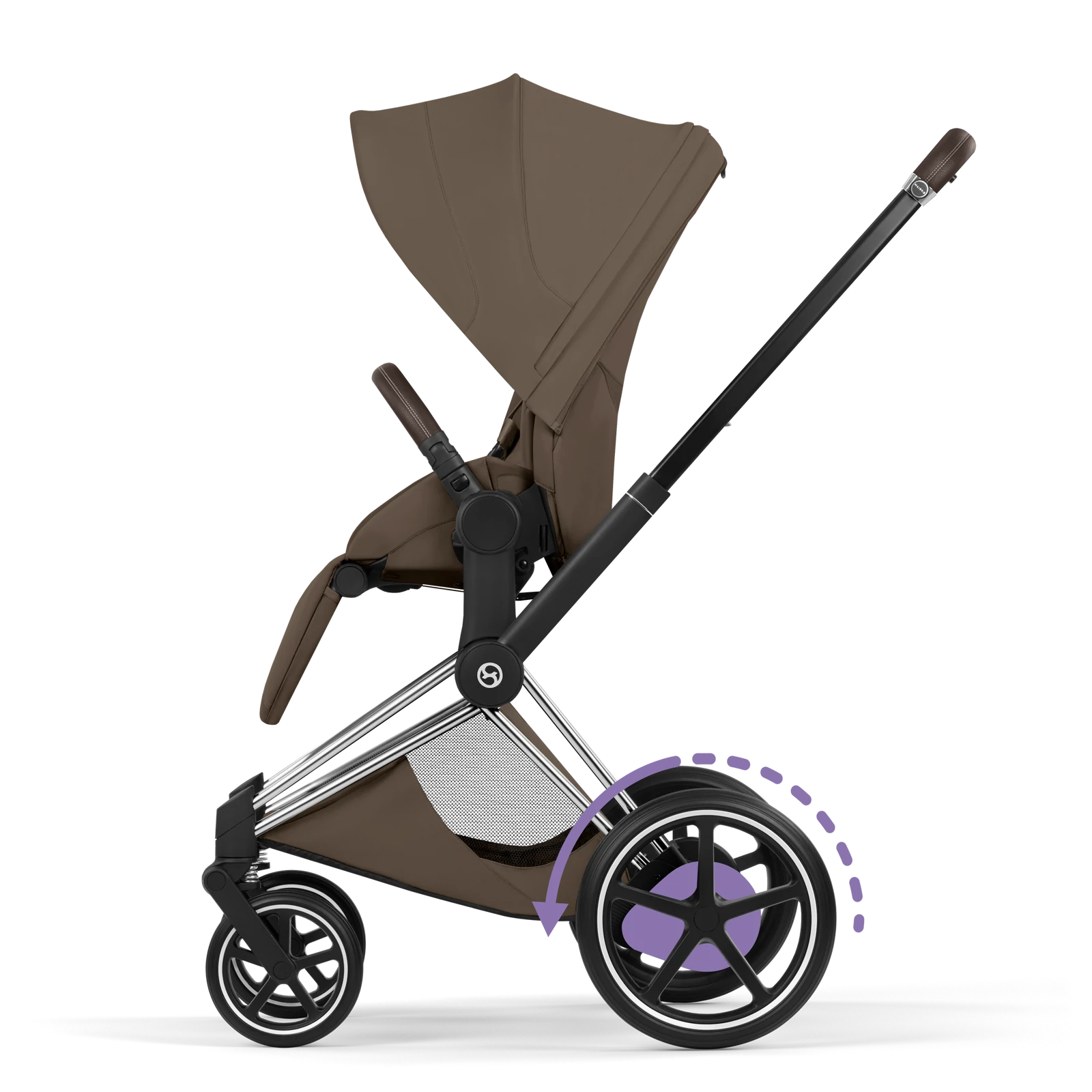 Cybex e-Priam 5.0 - wózek 2w1 | Coconut Brown - Chrome (Style)