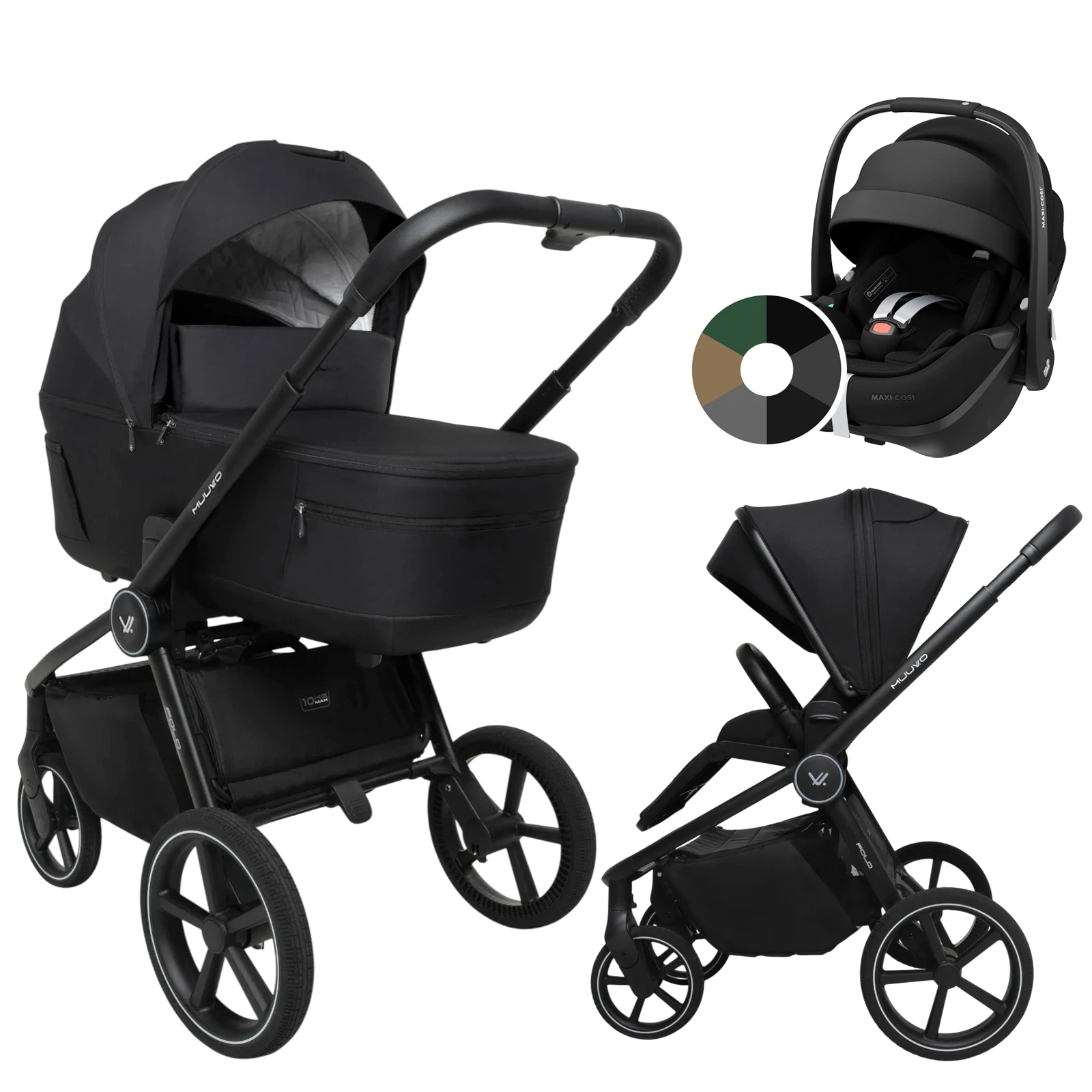 Muuvo Fold + Maxi-Cosi Pebble 360 Pro2 + GRATIS - 3w1 | Classic Black