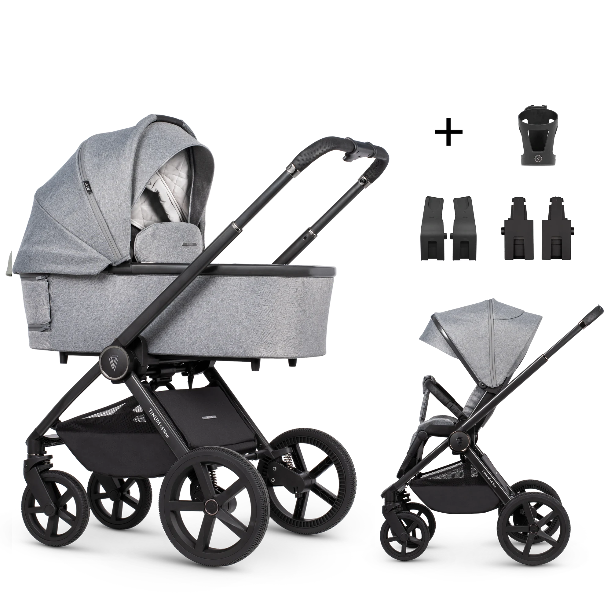 Venicci Tinum Upline +AKCESORIA - 2w1 | Classic Grey