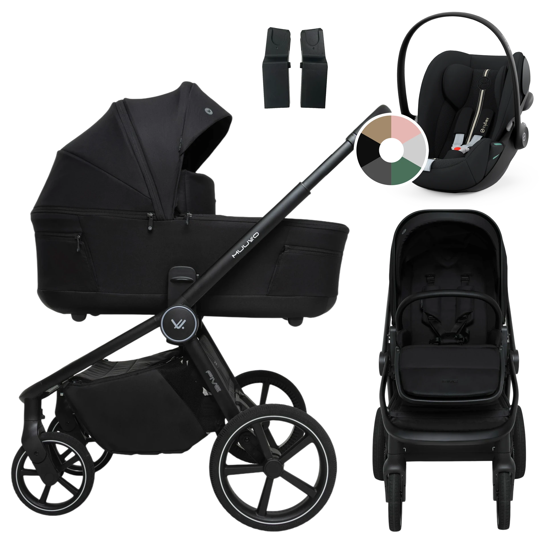 Muuvo Five + Cybex Cloud G i-Size +GRATIS - 3w1 | Classic Black