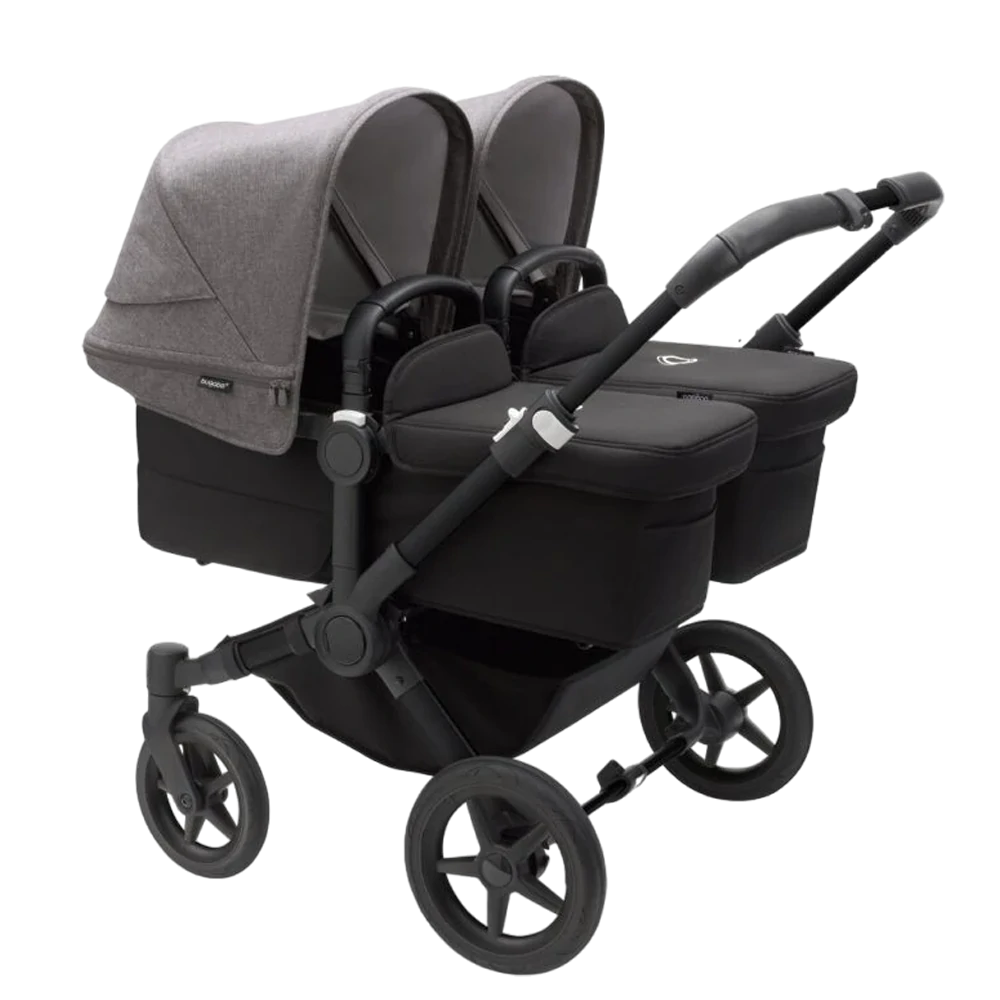 Bugaboo Donkey 5 Twin | Black-Midnight Black-Grey Melange