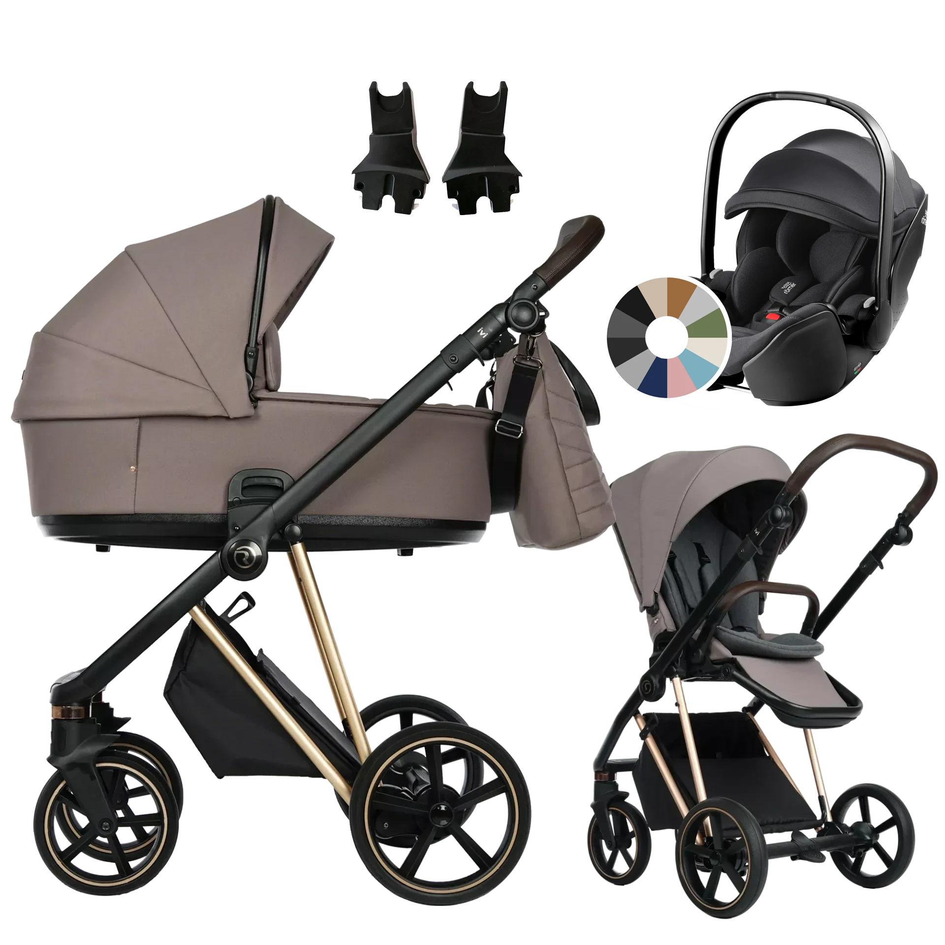 Roan Ivi 2.0 + Britax Römer Baby-Safe Pro +GRATIS - 3w1 | Cocoa Rosegold